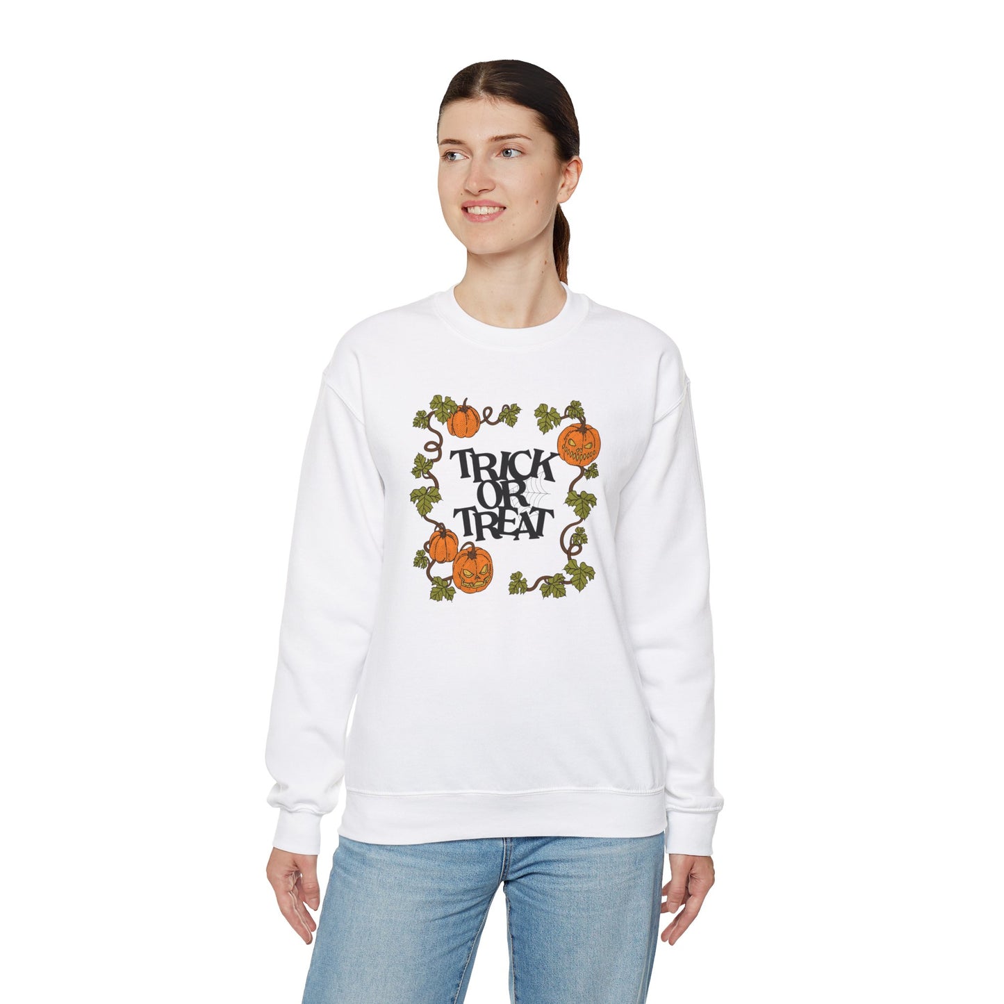 Vintage Pumpkins Trick or Treat Unisex Crewneck