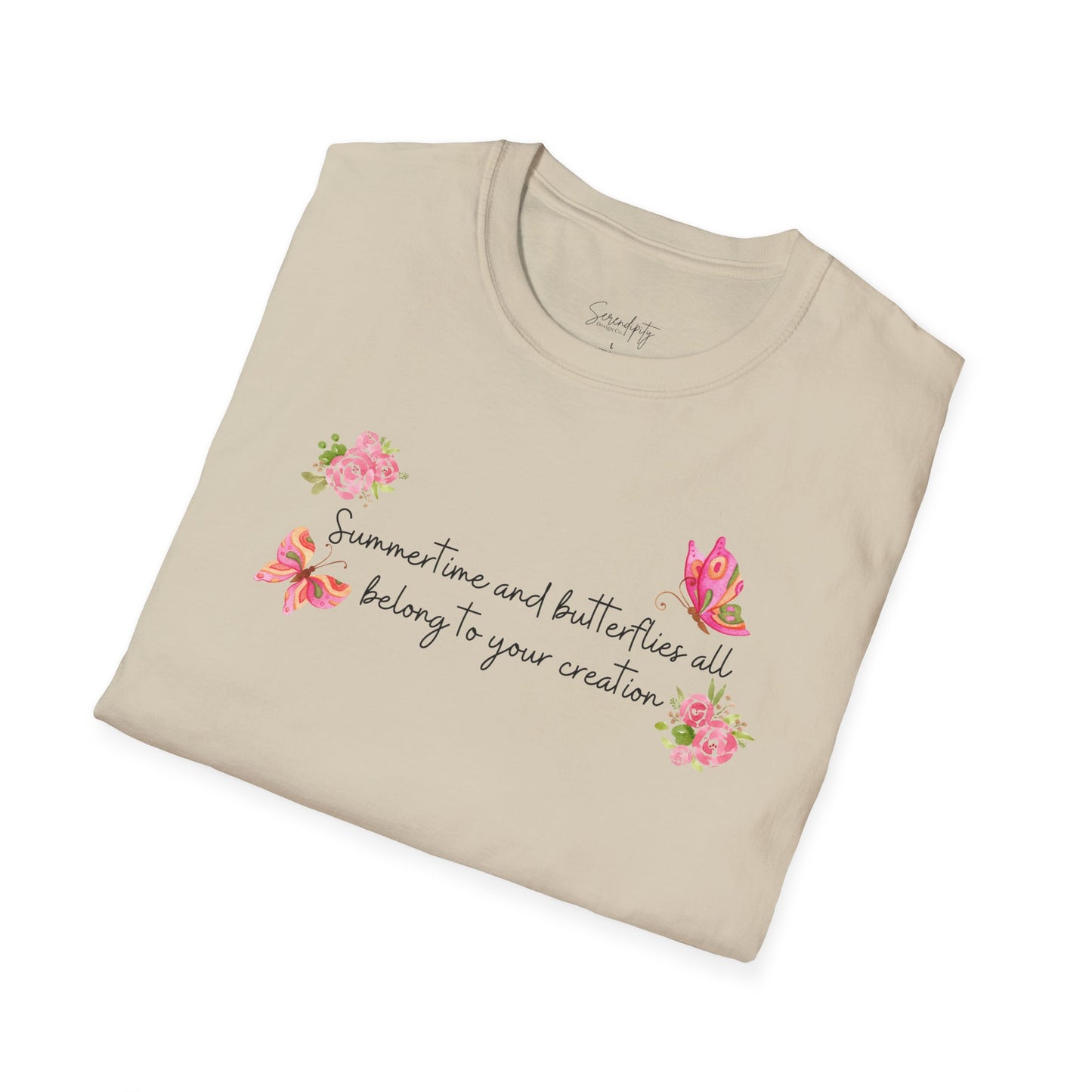 Summertime & Butterflies Soft Style Tee