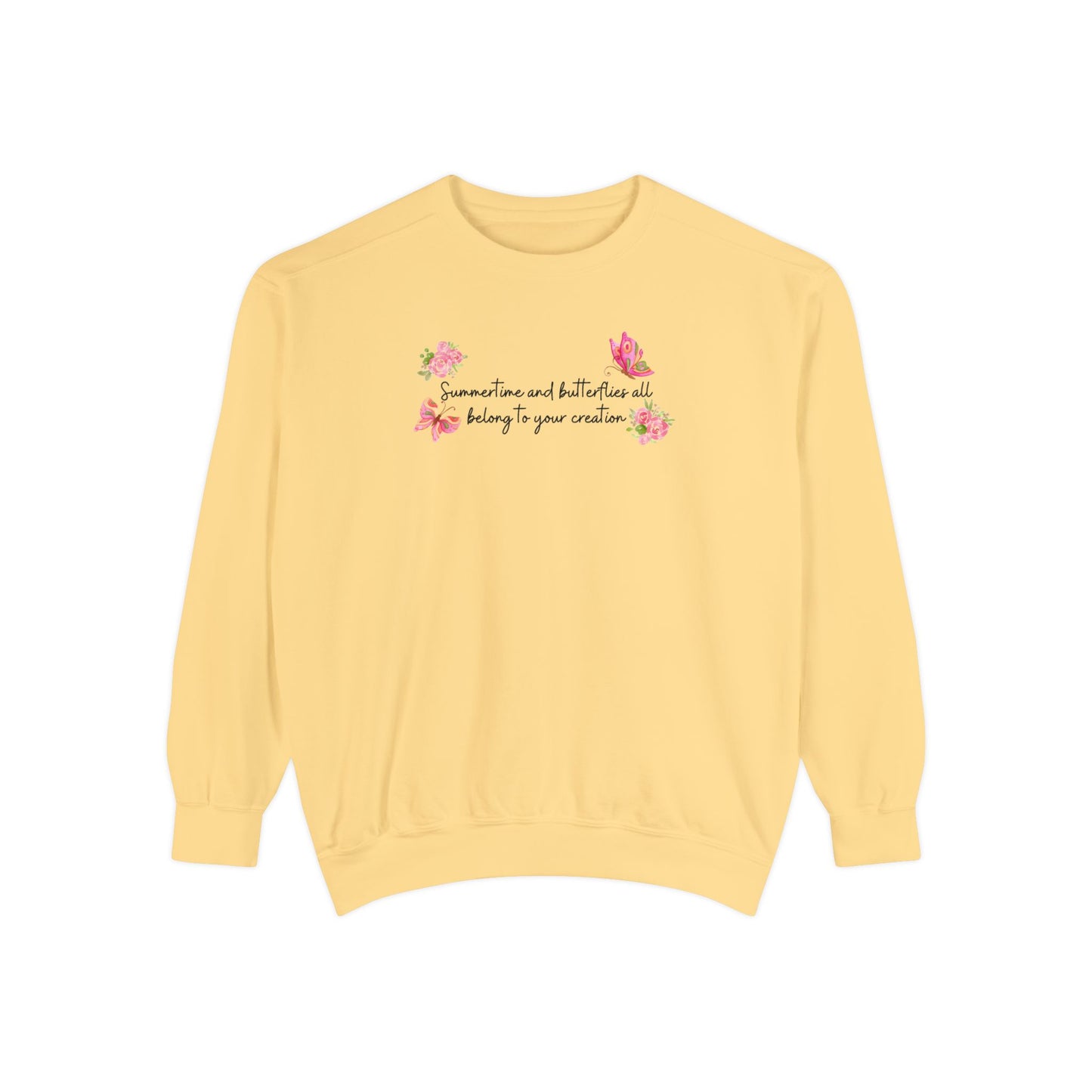 Summertime & Butterflies Comfort Colors Sweatshirt