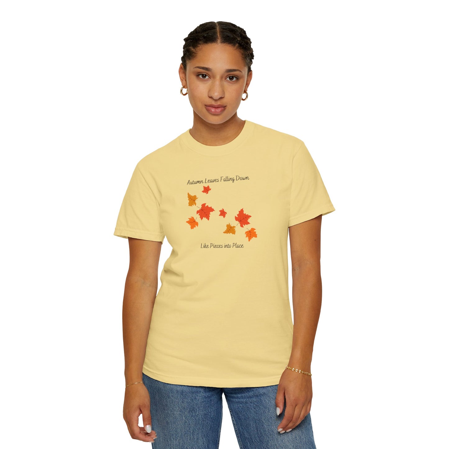 Autumn Leaves Falling Down Comfort Colors Tee