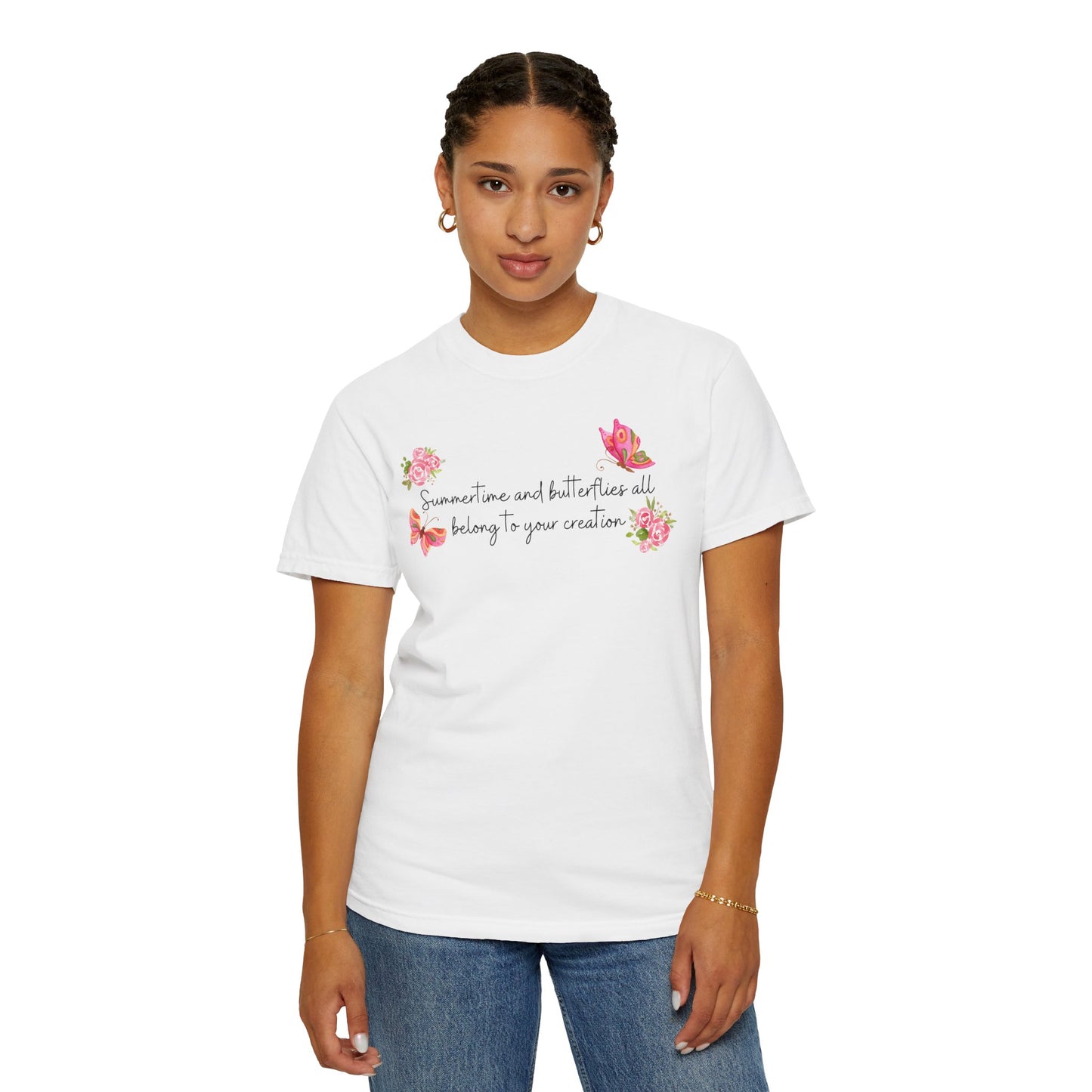 Summertime & Butterflies Comfort Colors Tee