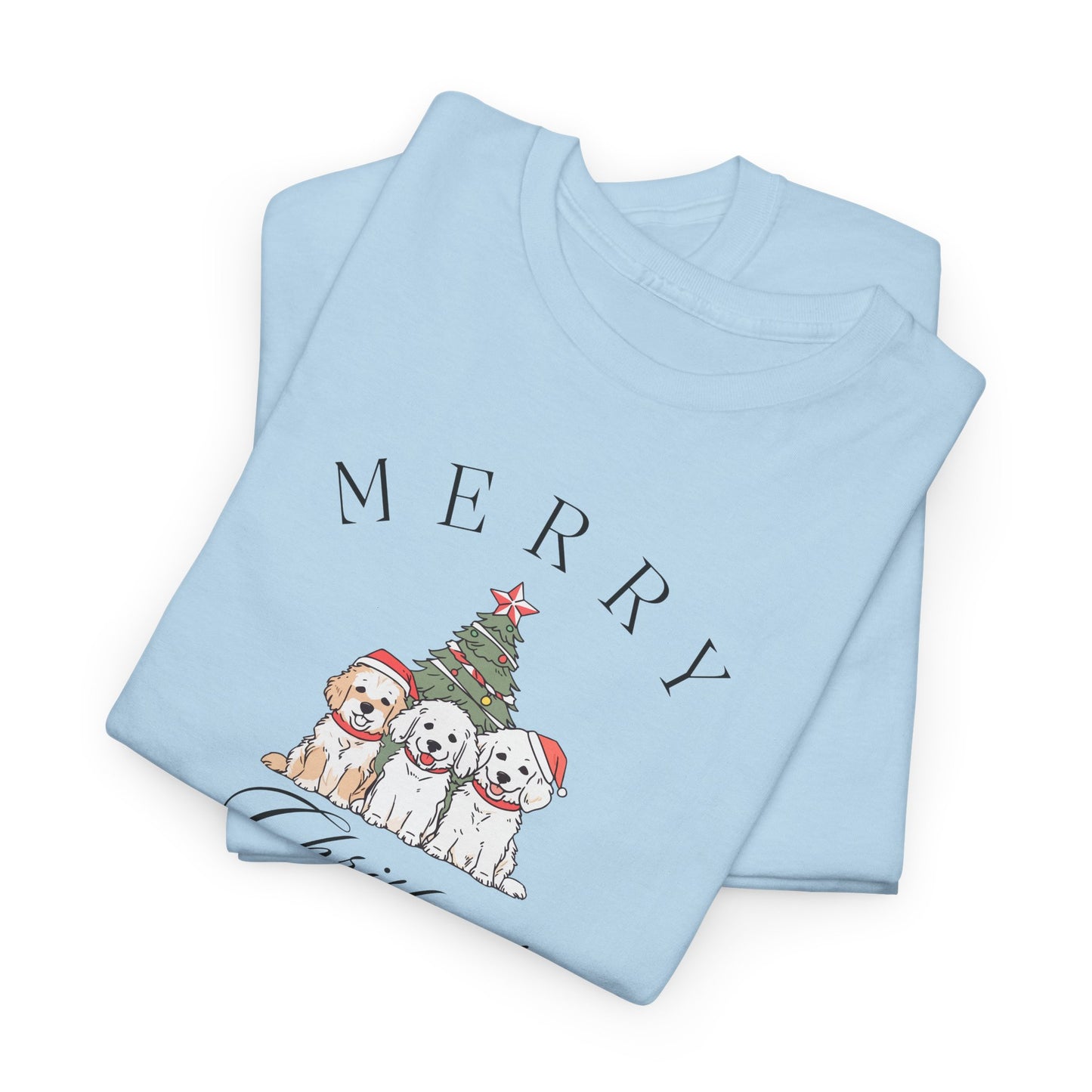 Merry Christmas Puppies Unisex Tee