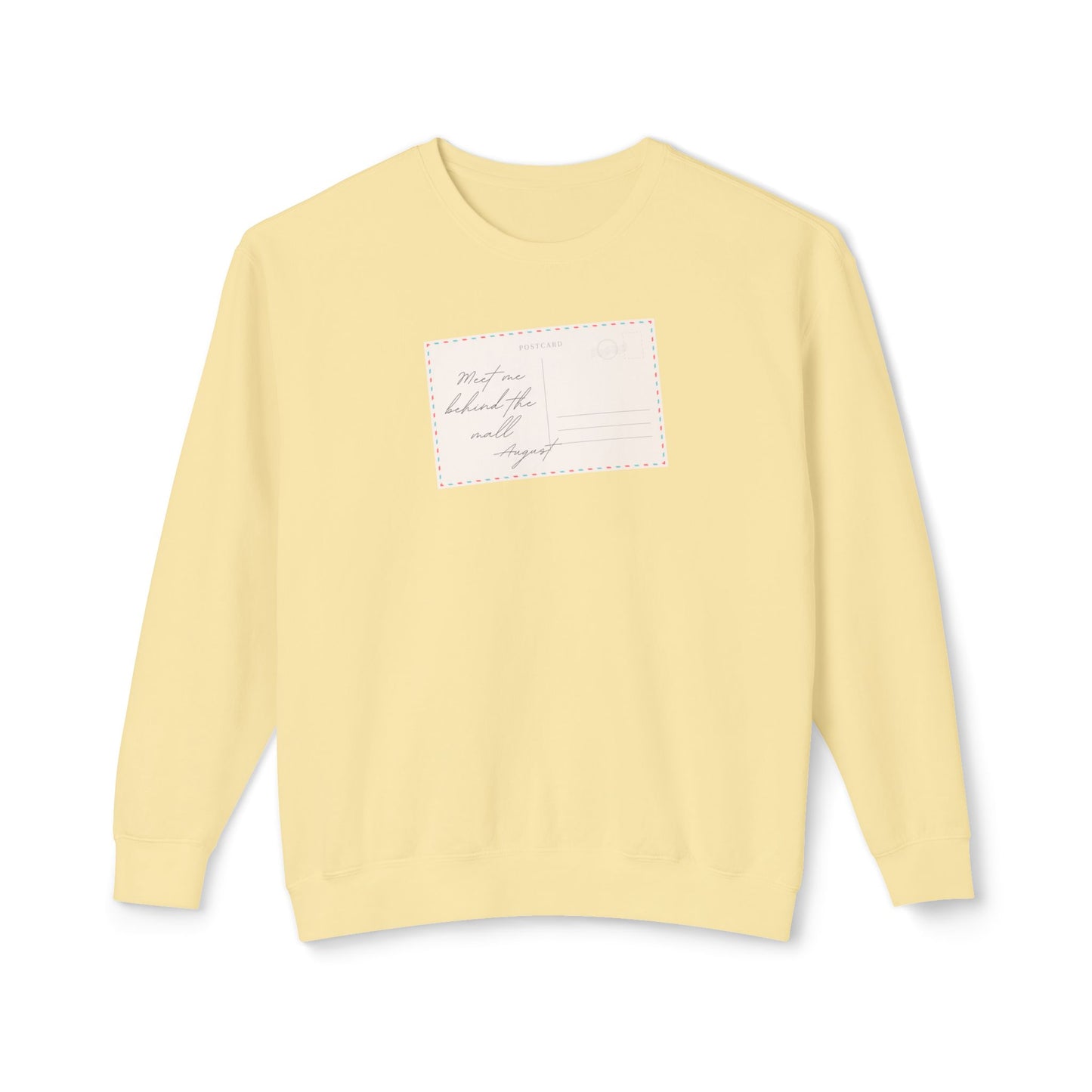 Vintage Postcard Unisex Lightweight Crewneck Sweatshirt, Cozy Pullover, Fall Fashion, Gift Idea, Casual Style, Relaxed Wear