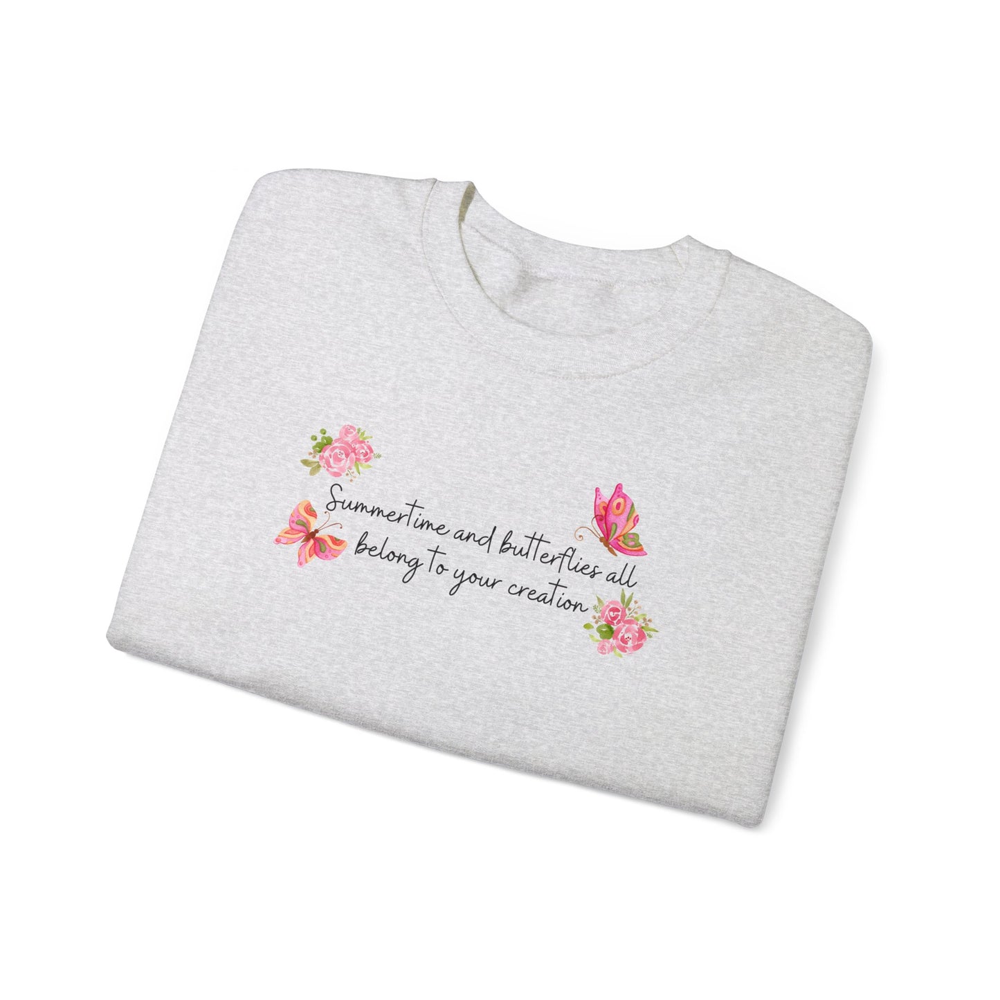 Summertime & Butterflies Unisex Crewneck