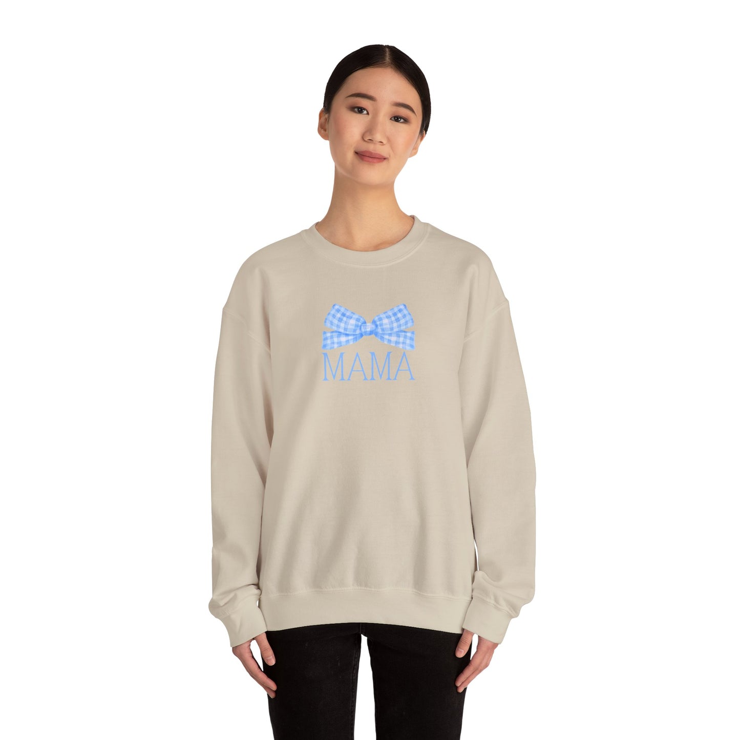 Mama Bow Blue Unisex Crewneck