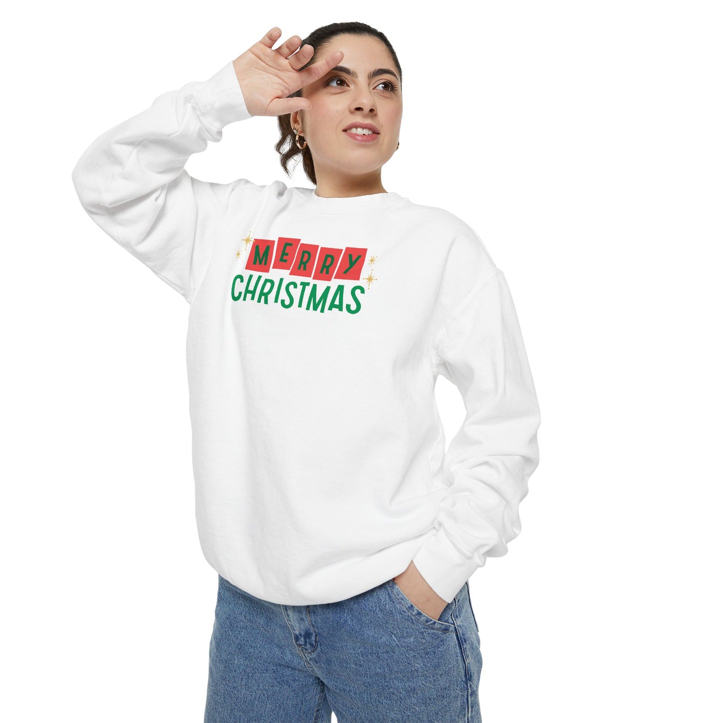 Retro Merry Christmas Comfort Colors Sweatshirt