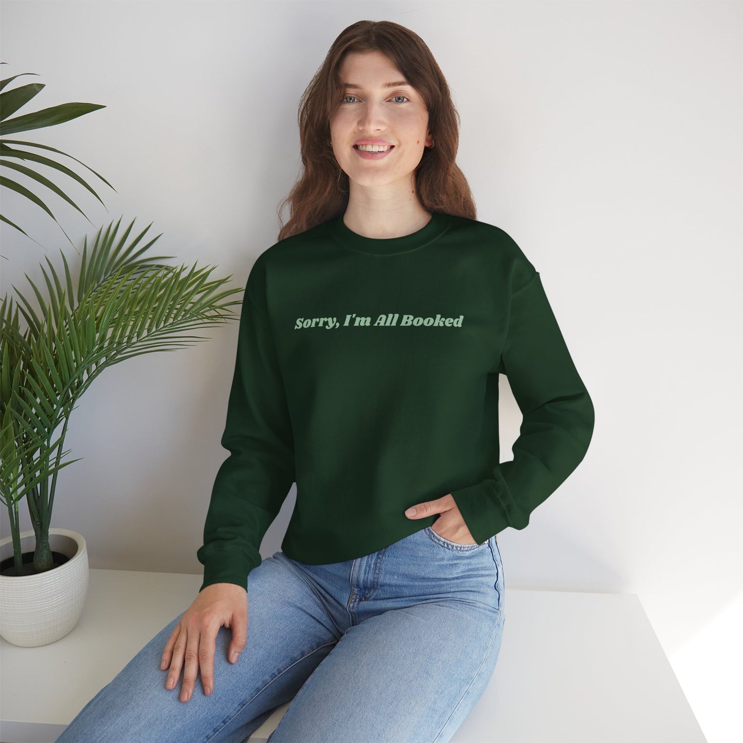 Sorry, I'm All Booked Unisex Crewneck