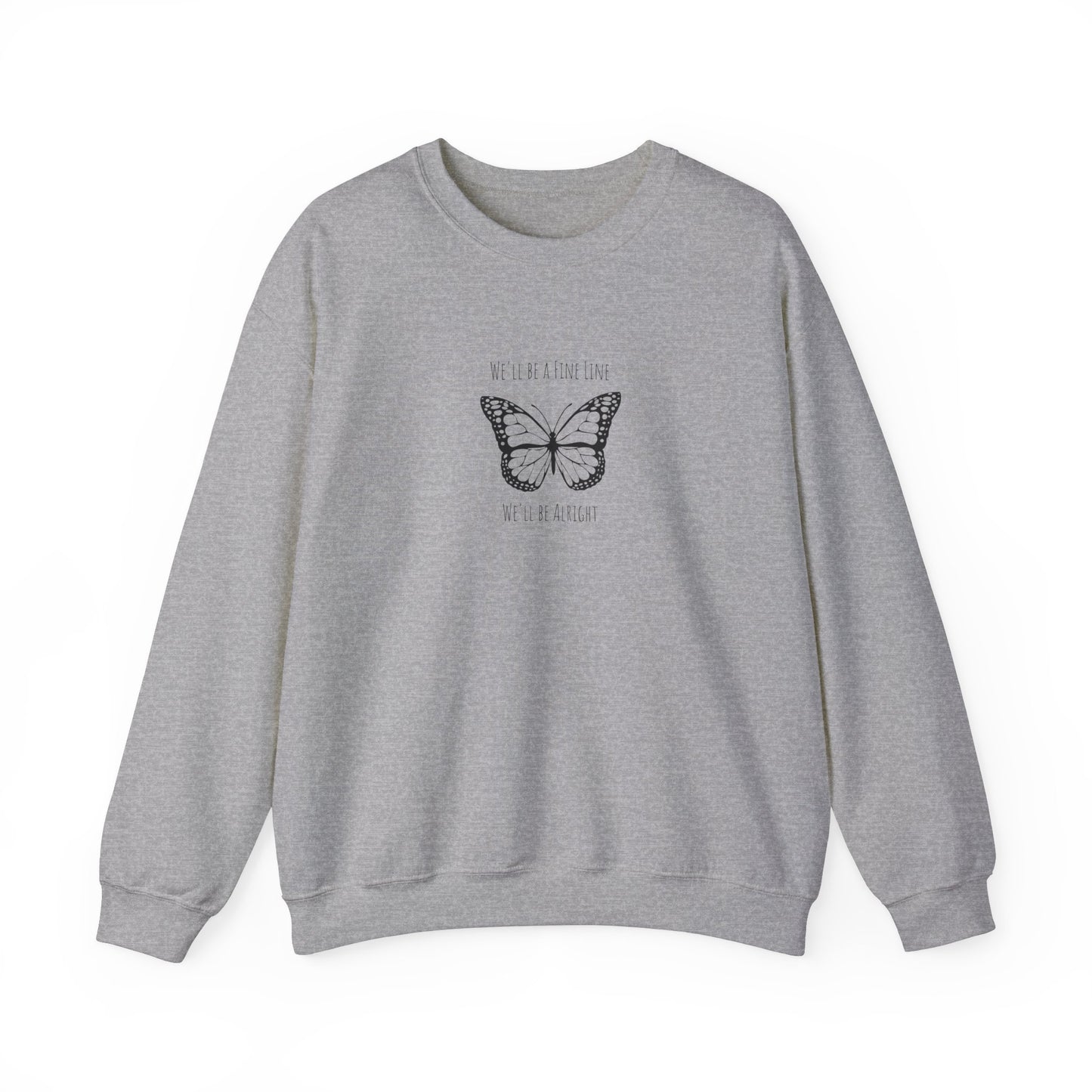 Fine Line Butterfly Unisex Crewneck