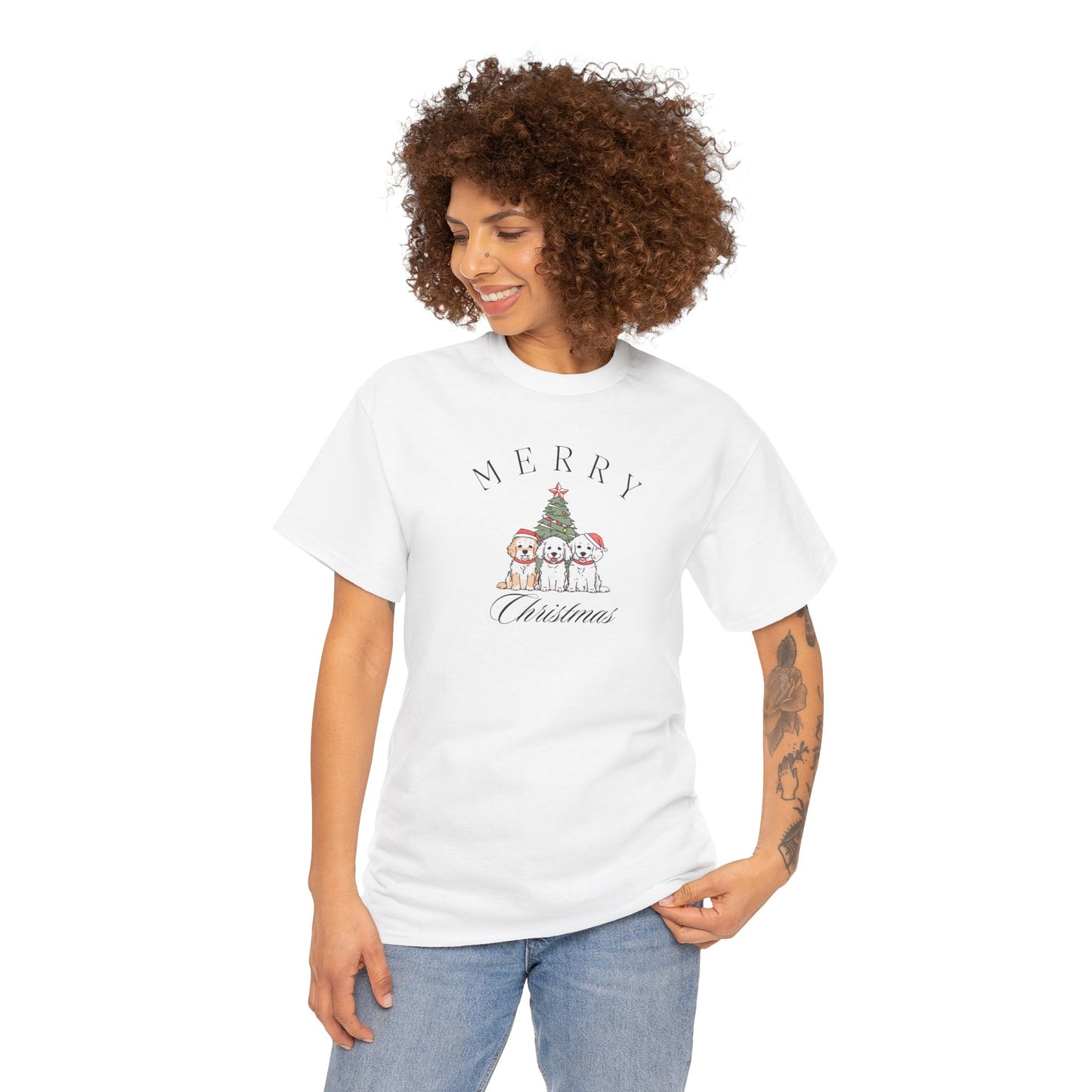 Merry Christmas Puppies Unisex Tee