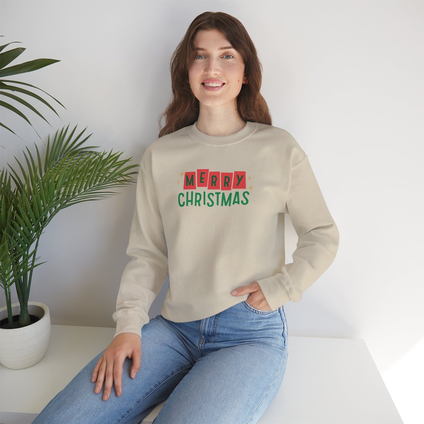 Retro Merry Christmas Unisex Crewneck