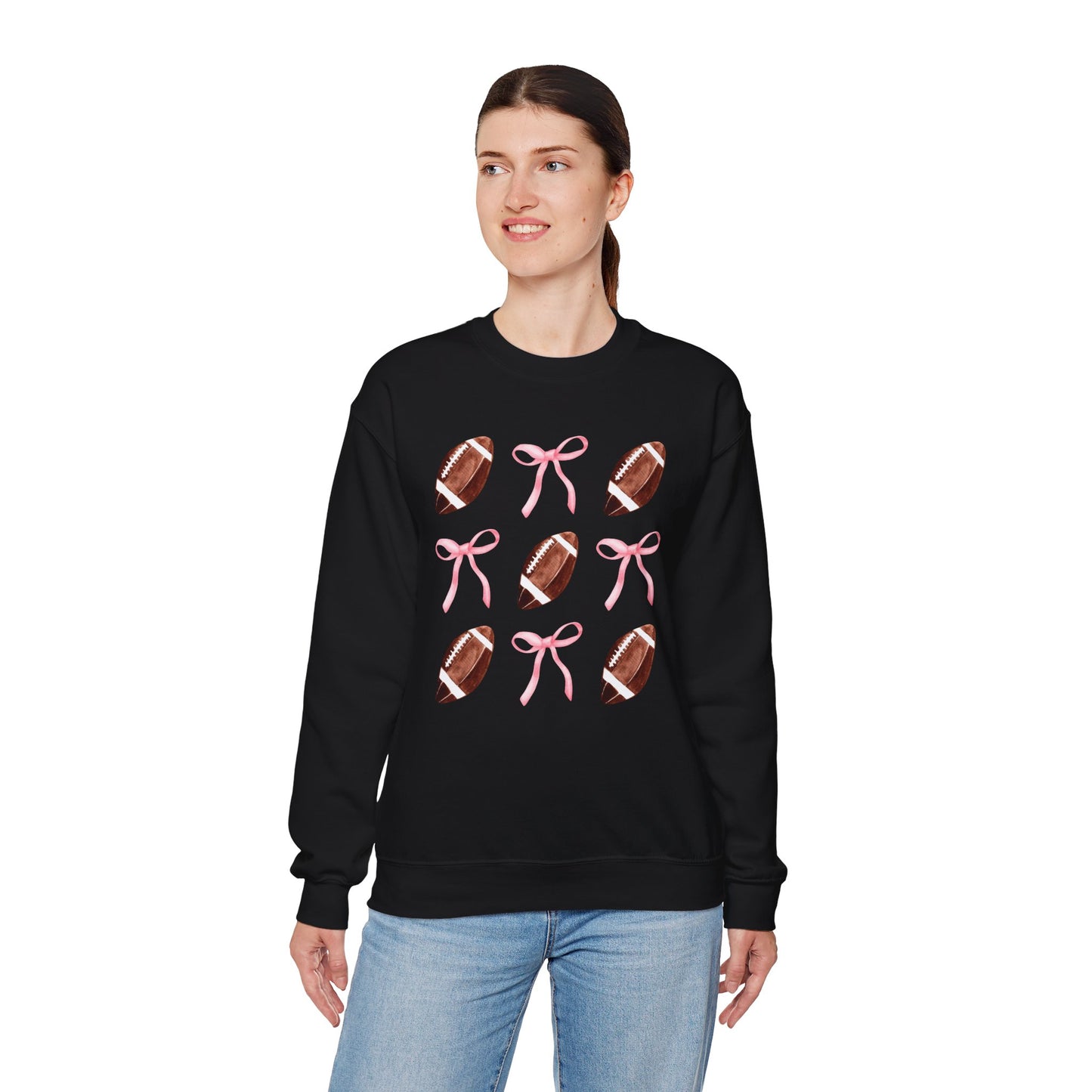 Football Bows Unisex Crewneck