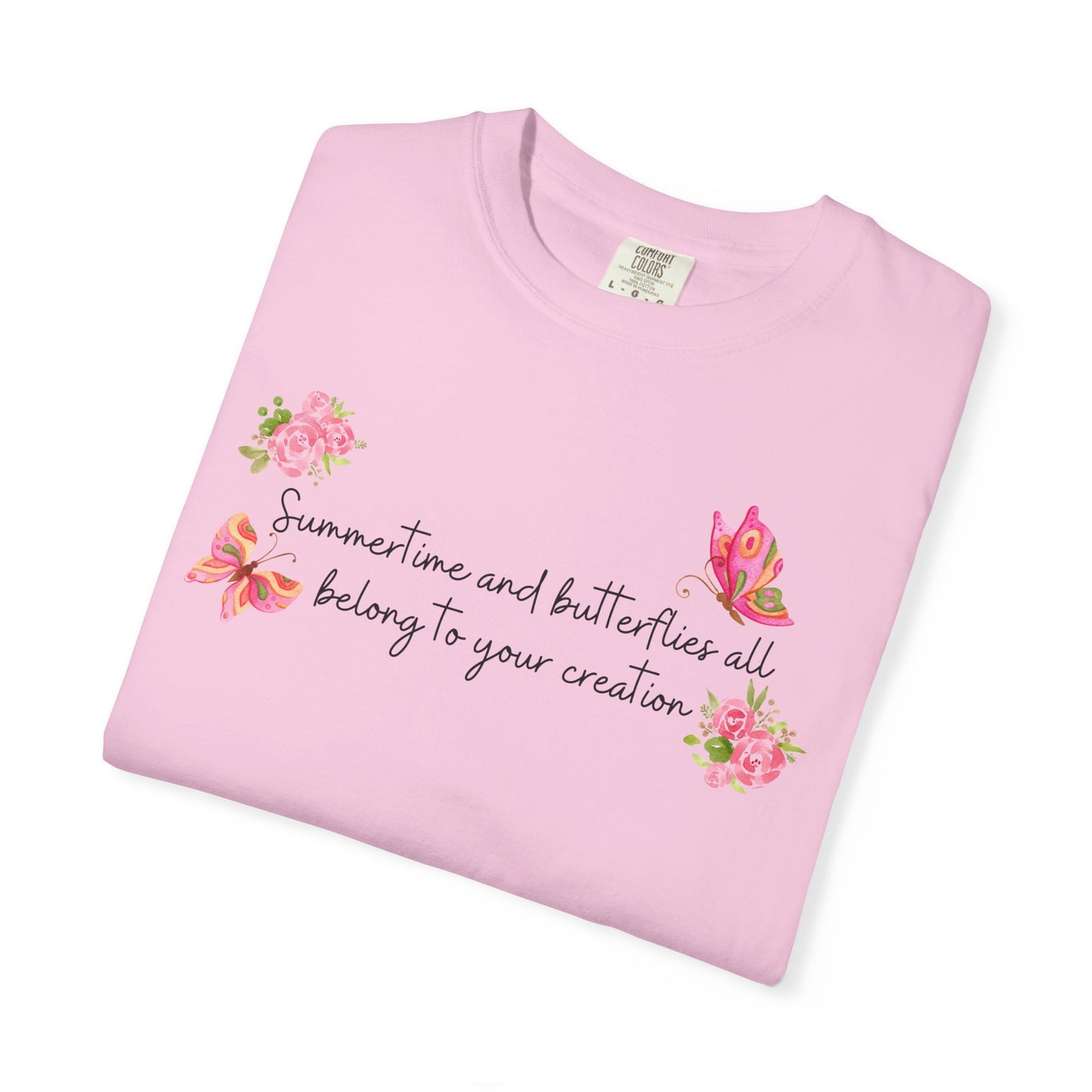 Summertime & Butterflies Comfort Colors Tee