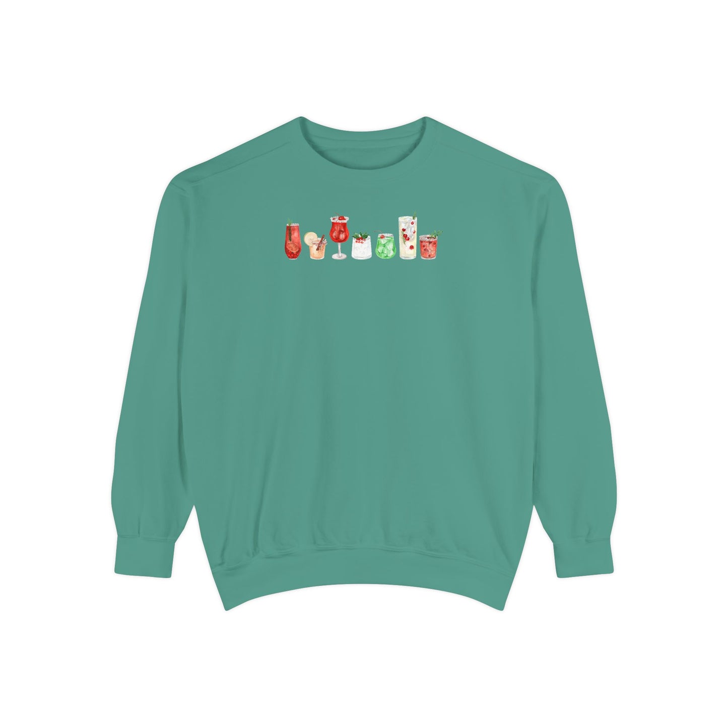 Christmas Cocktails Comfort Colors Sweatshirt