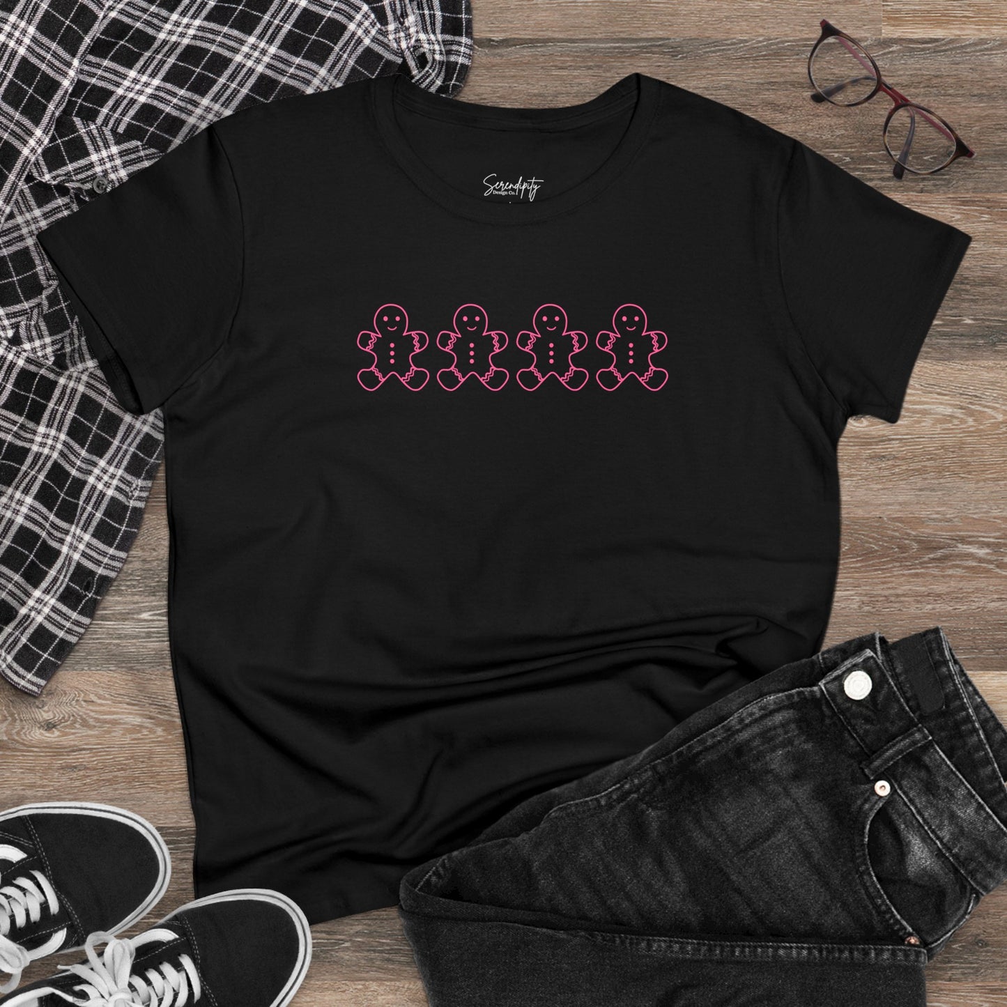 Pink Gingerbread Baby Tee