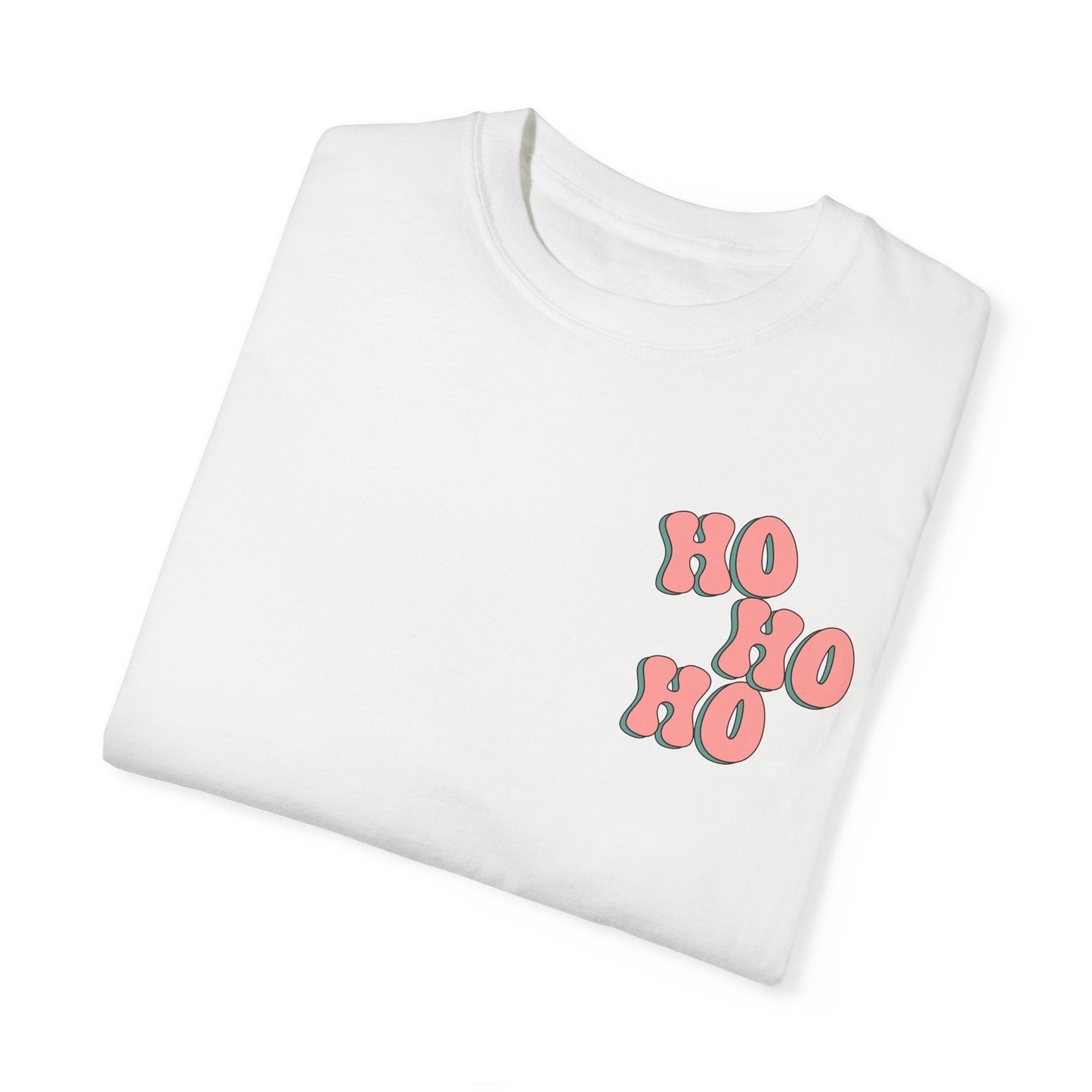 Ho Ho Ho Merry Christmas Wreath Comfort Colors Tee