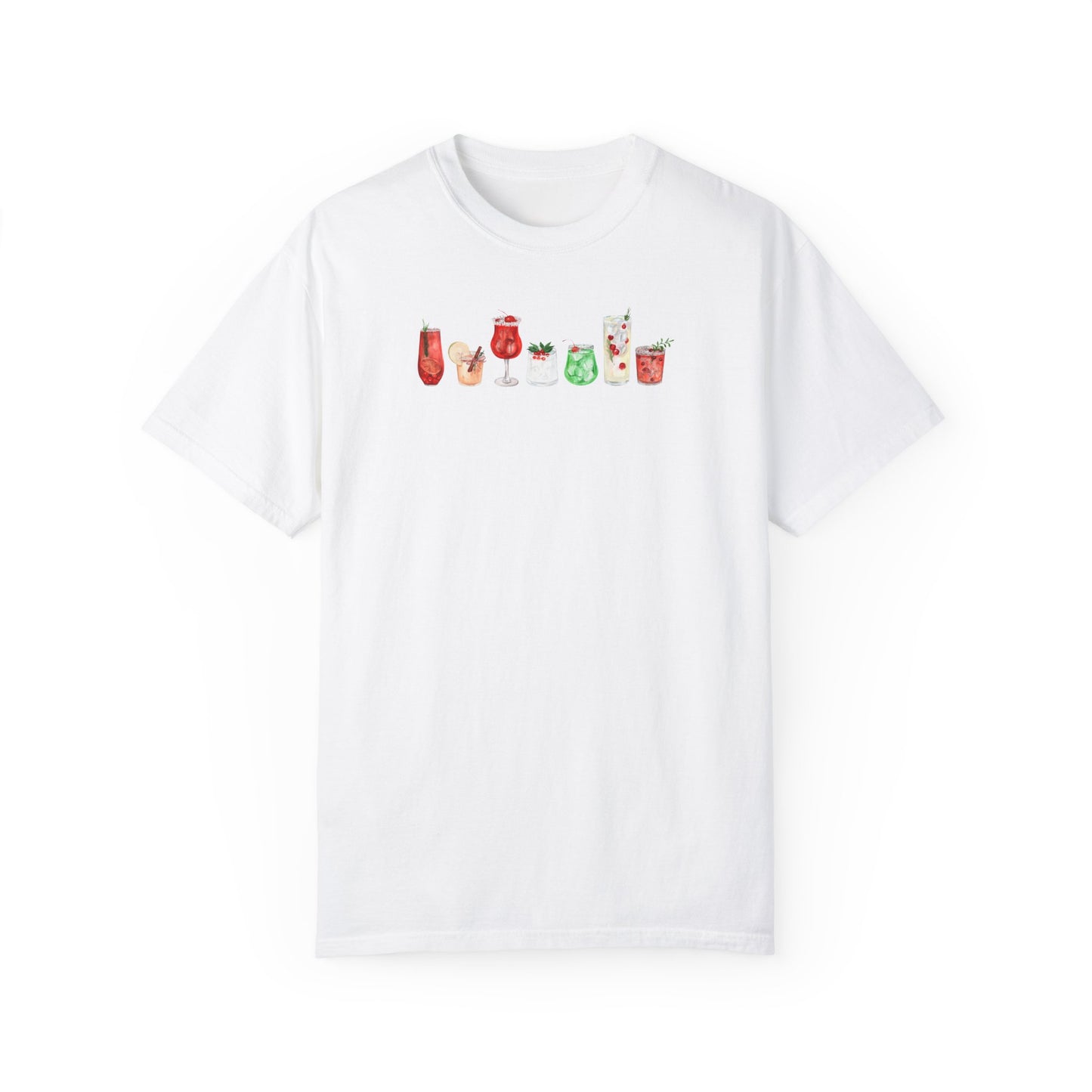 Christmas Cocktails Comfort Colors Tee