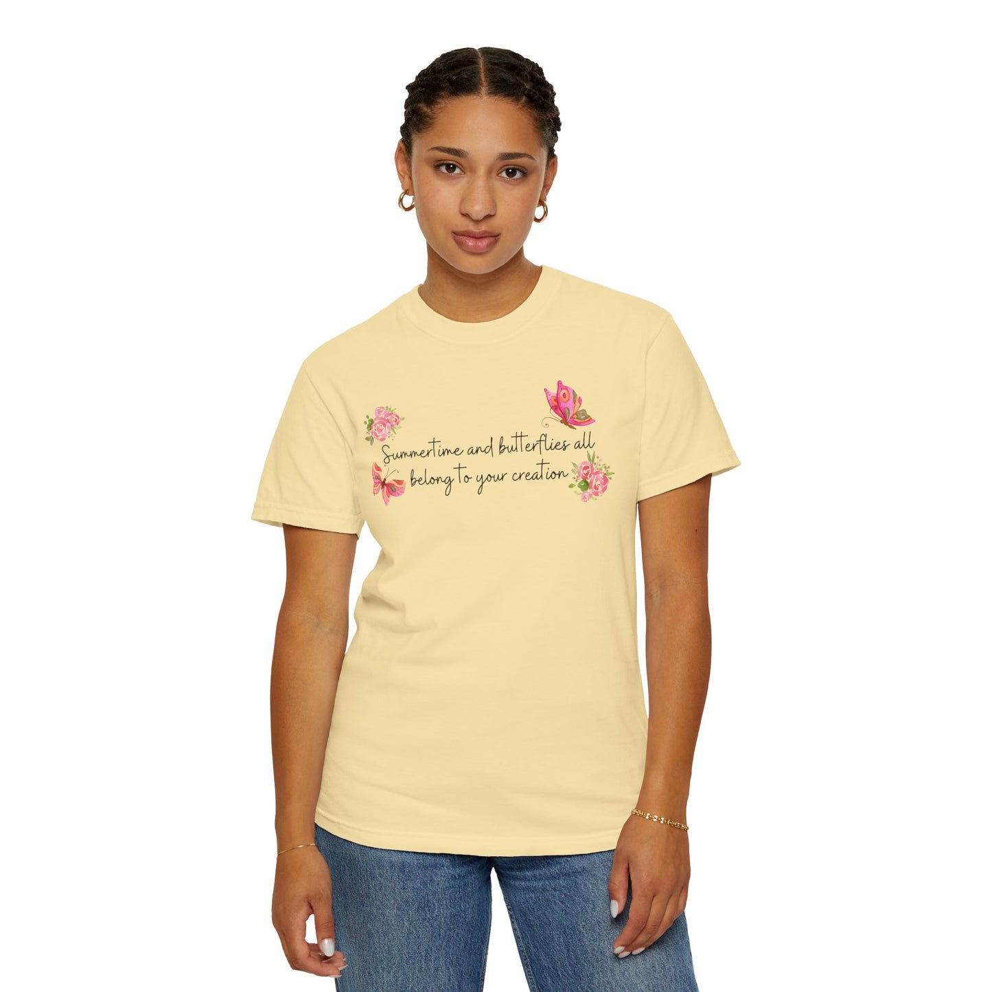 Summertime & Butterflies Comfort Colors Tee