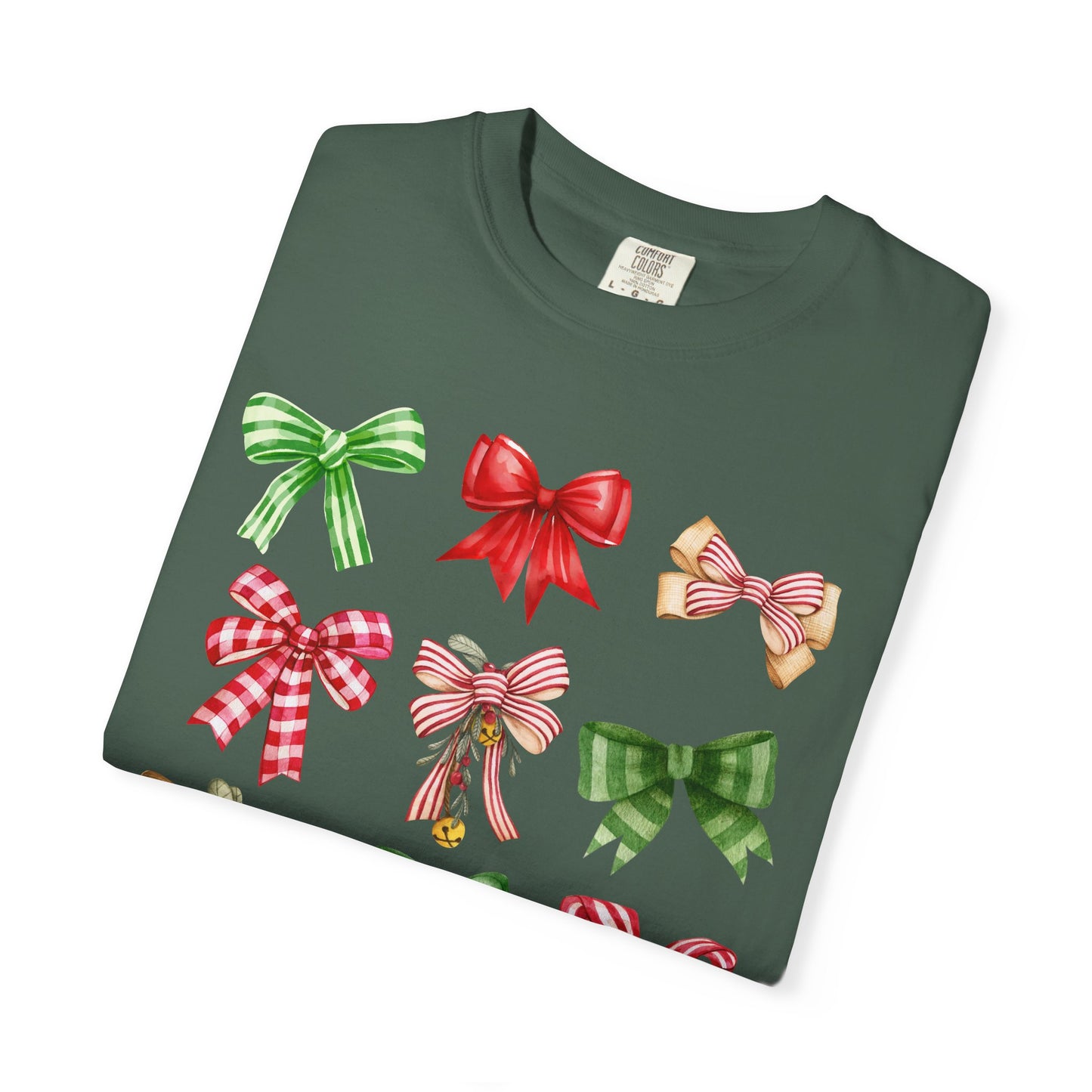 Christmas Bows Comfort Colors Tee
