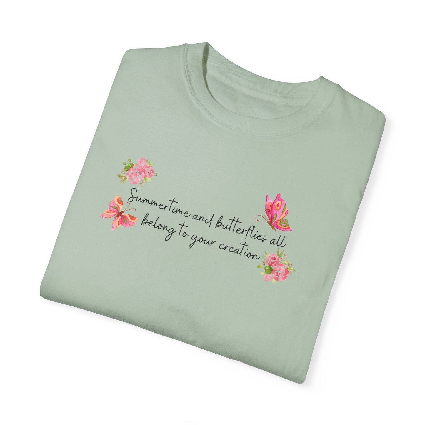 Summertime & Butterflies Comfort Colors Tee