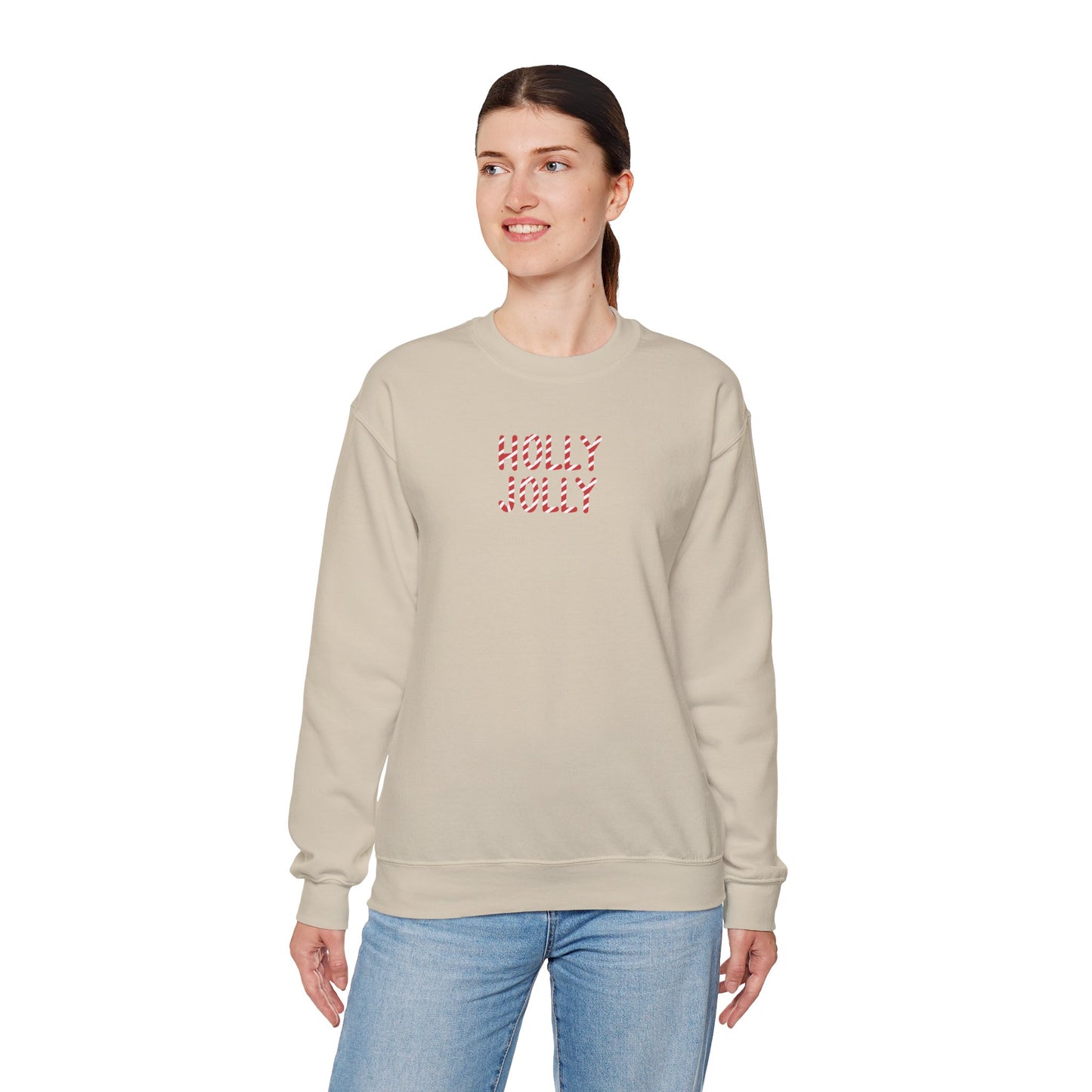 Holly Jolly Candy Cane Unisex Crewneck