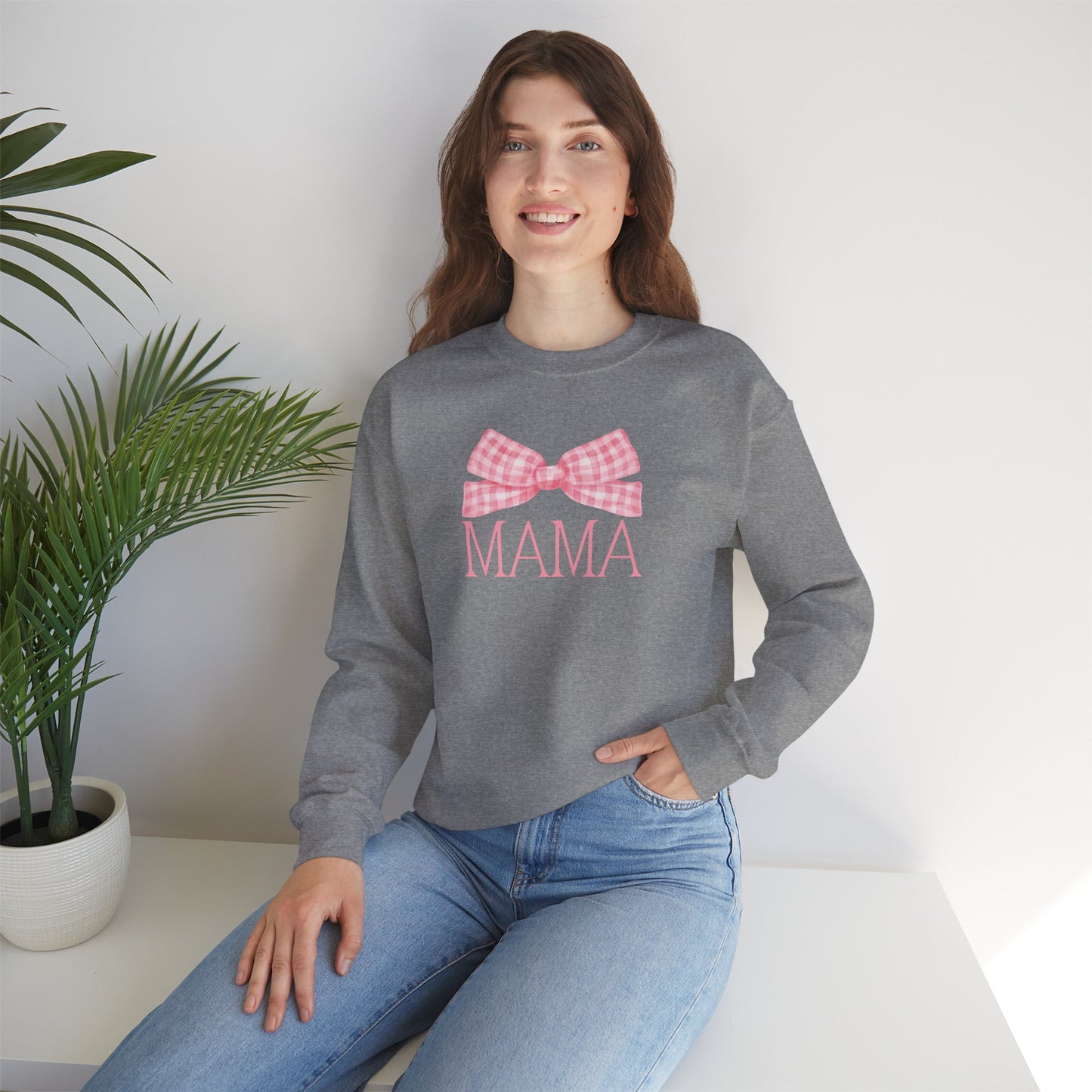 Pink Mama Bow Crewneck Sweatshirt