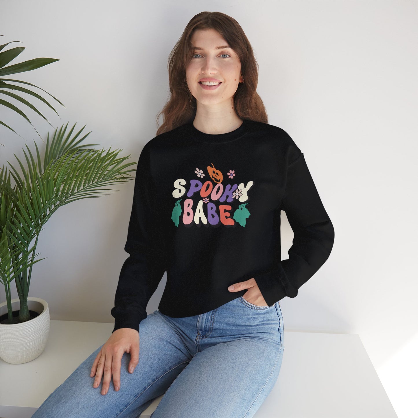 Spooky Babe Girly Unisex Crewneck