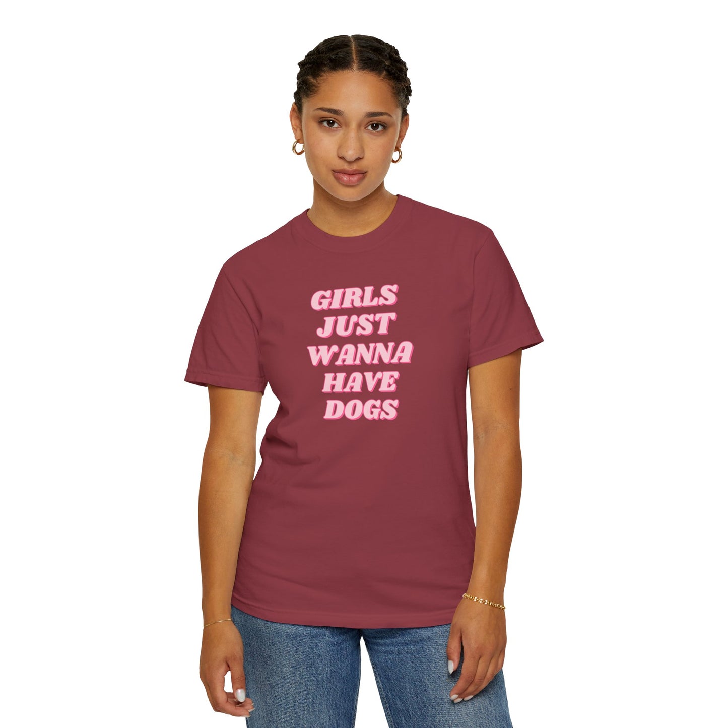 Girls Just Wanna Have Dogs Comfort Colors Tee