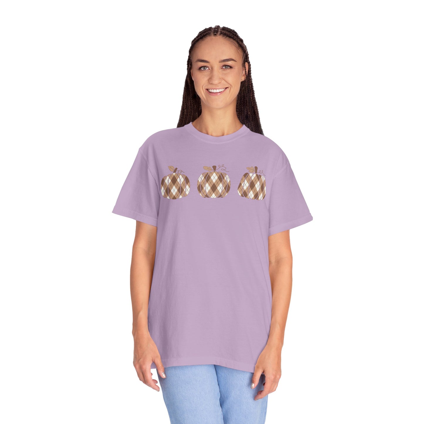 Plaid Pumpkins Comfort Colors Tee