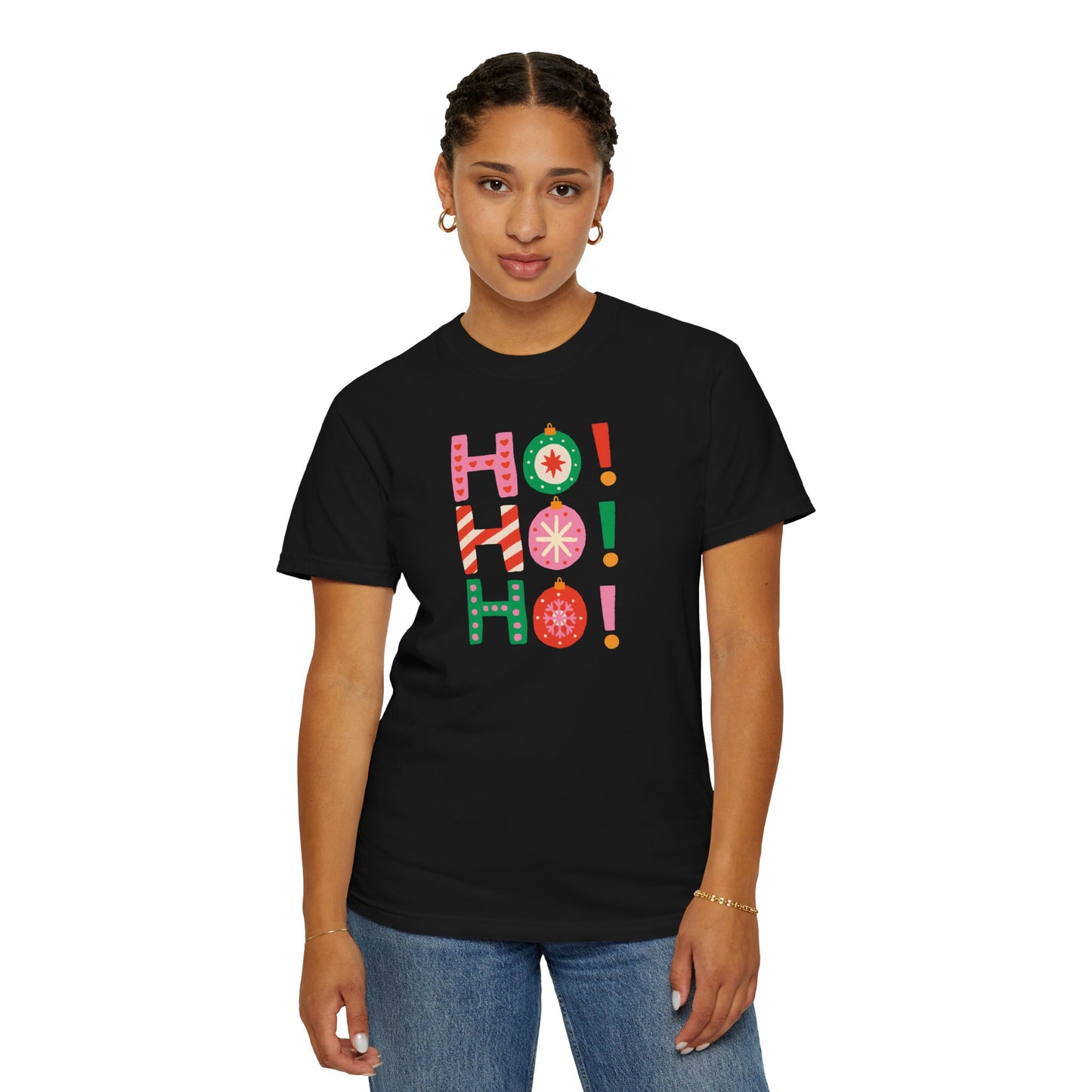 Ho Ho Ho Ornaments Comfort Colors Tee