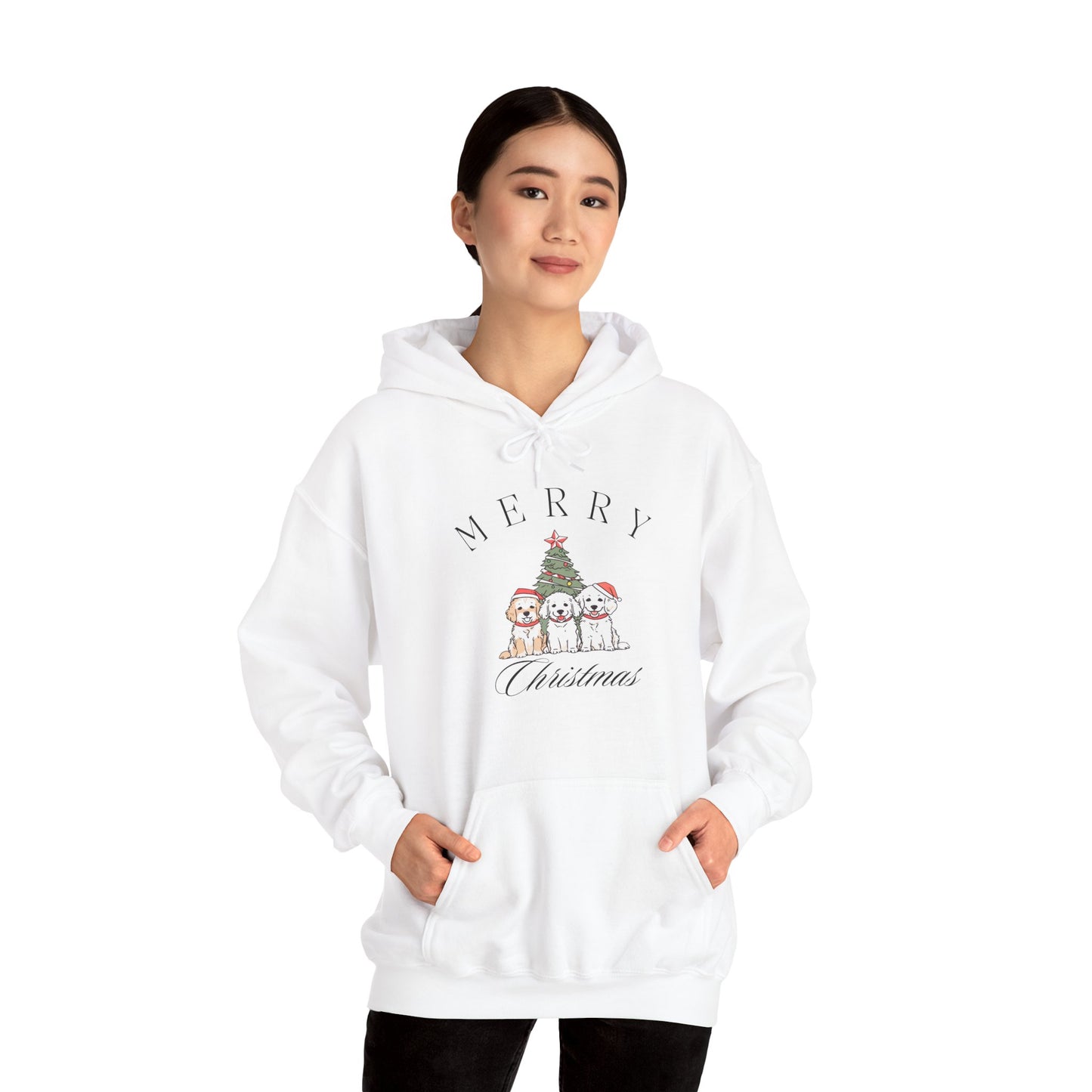 Merry Christmas Puppies Unisex Hoodie