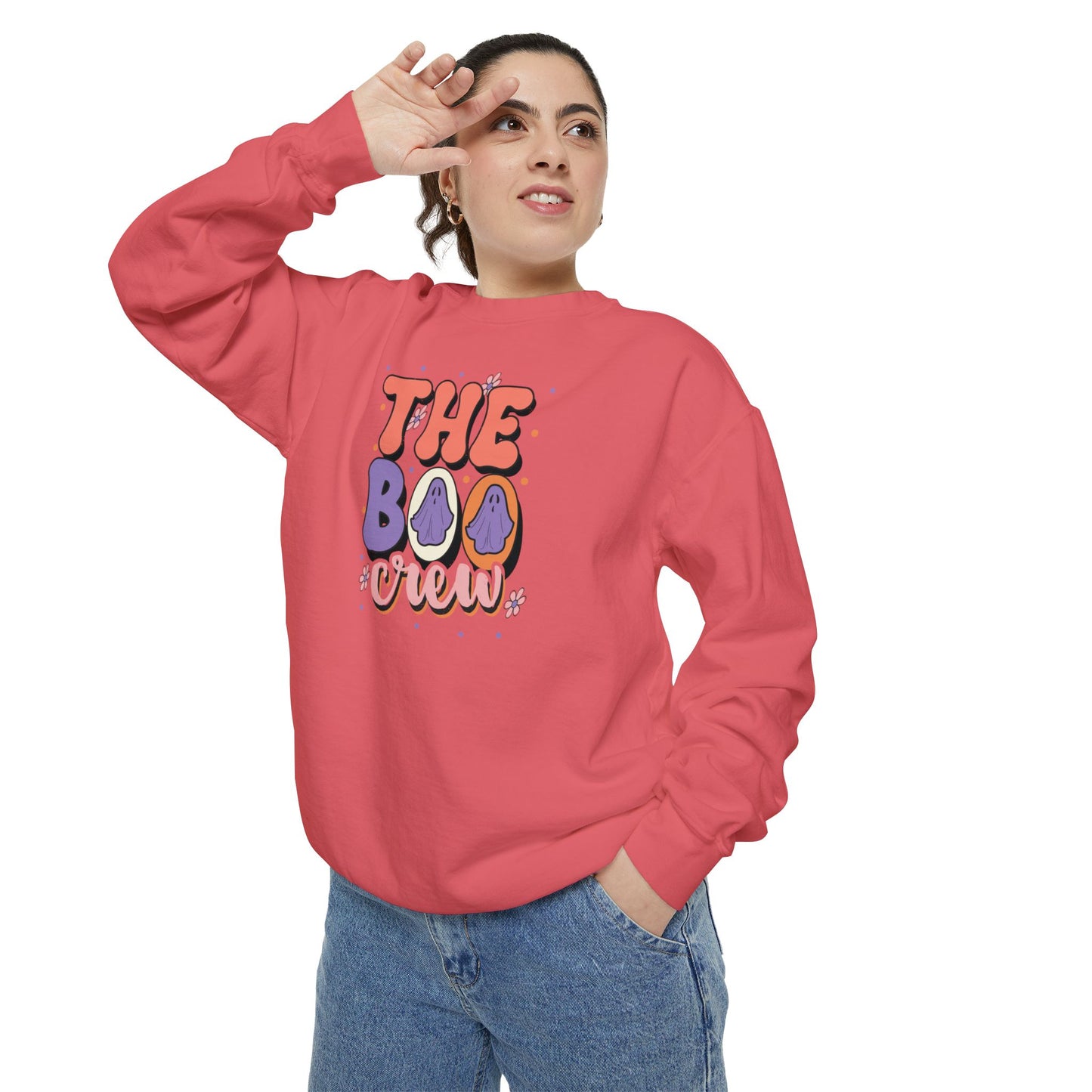 The Boo Crew Girly Comfort Colors Sweatshirt