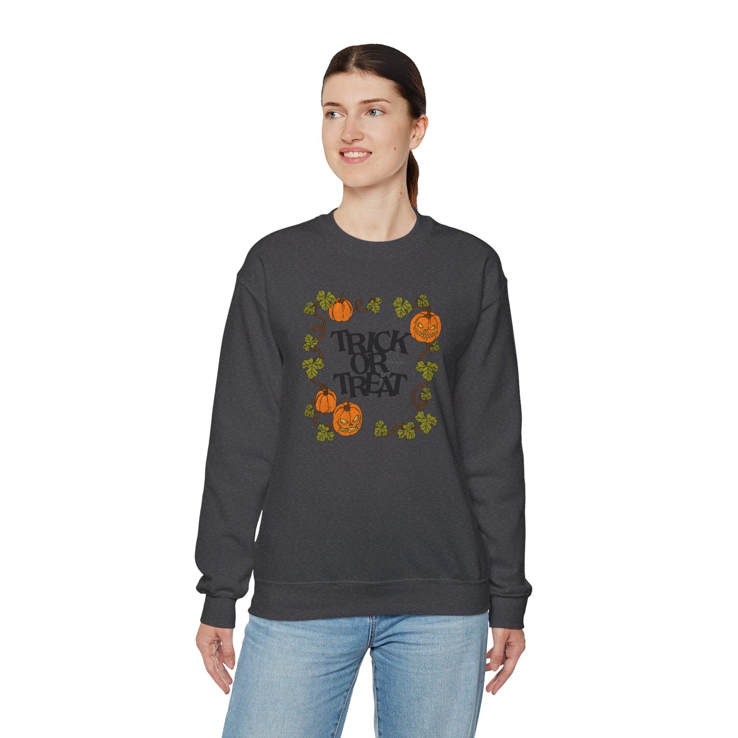 Vintage Pumpkins Trick or Treat Unisex Crewneck