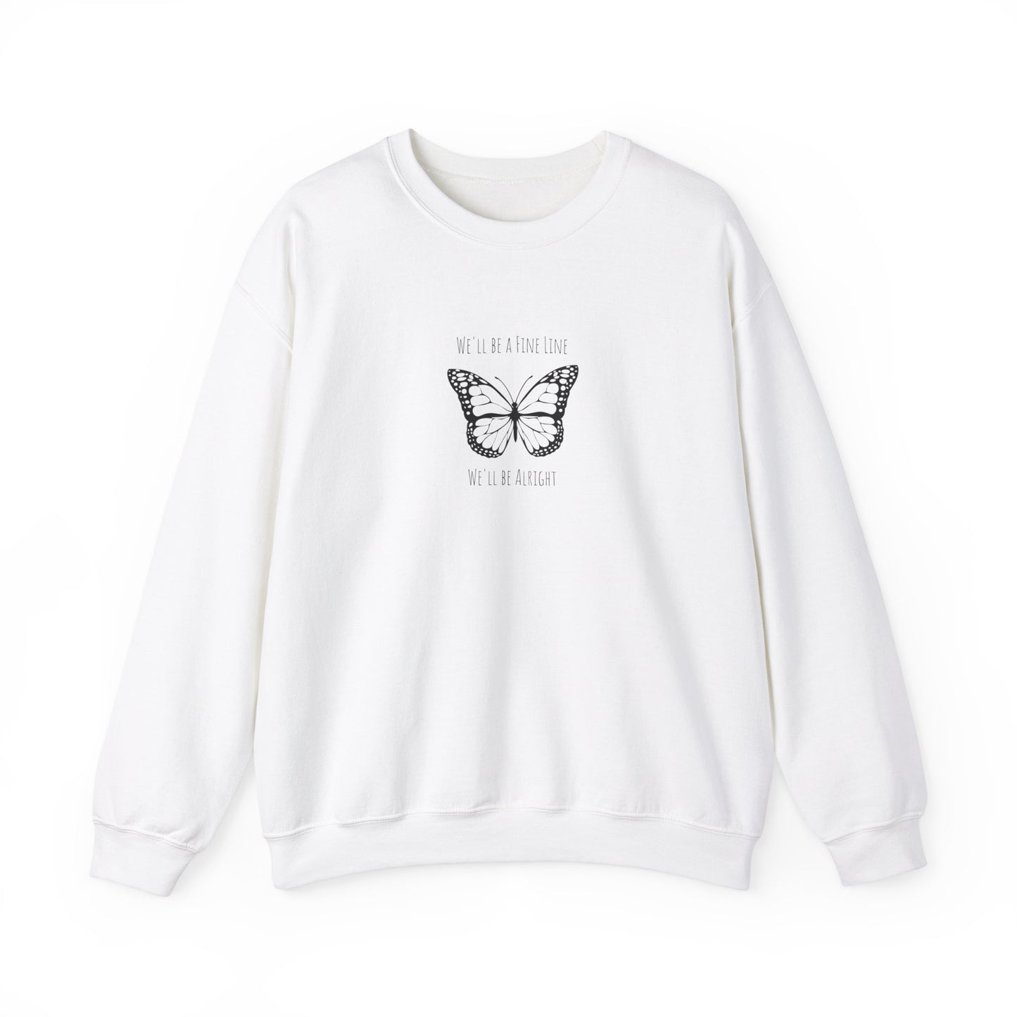 Fine Line Butterfly Unisex Crewneck