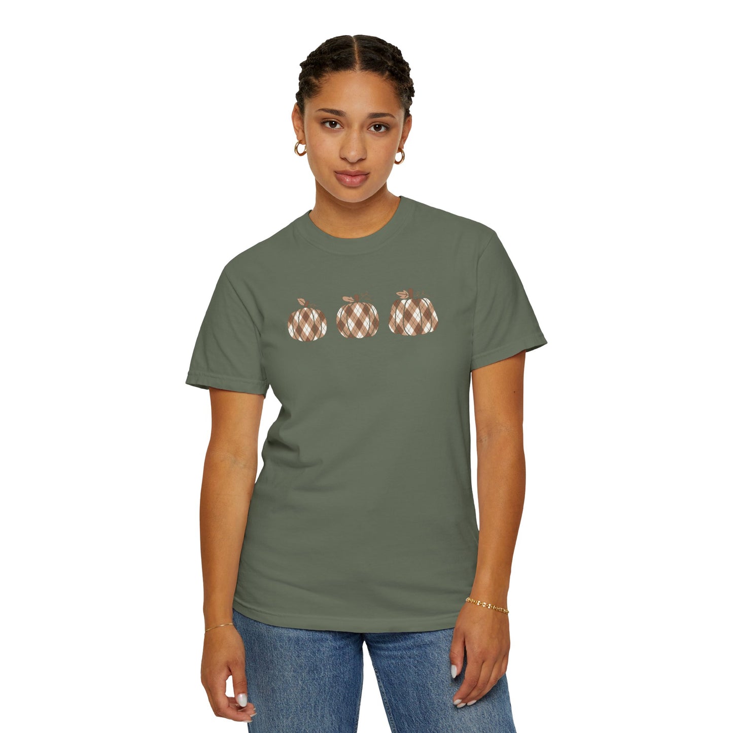 Plaid Pumpkins Comfort Colors Tee