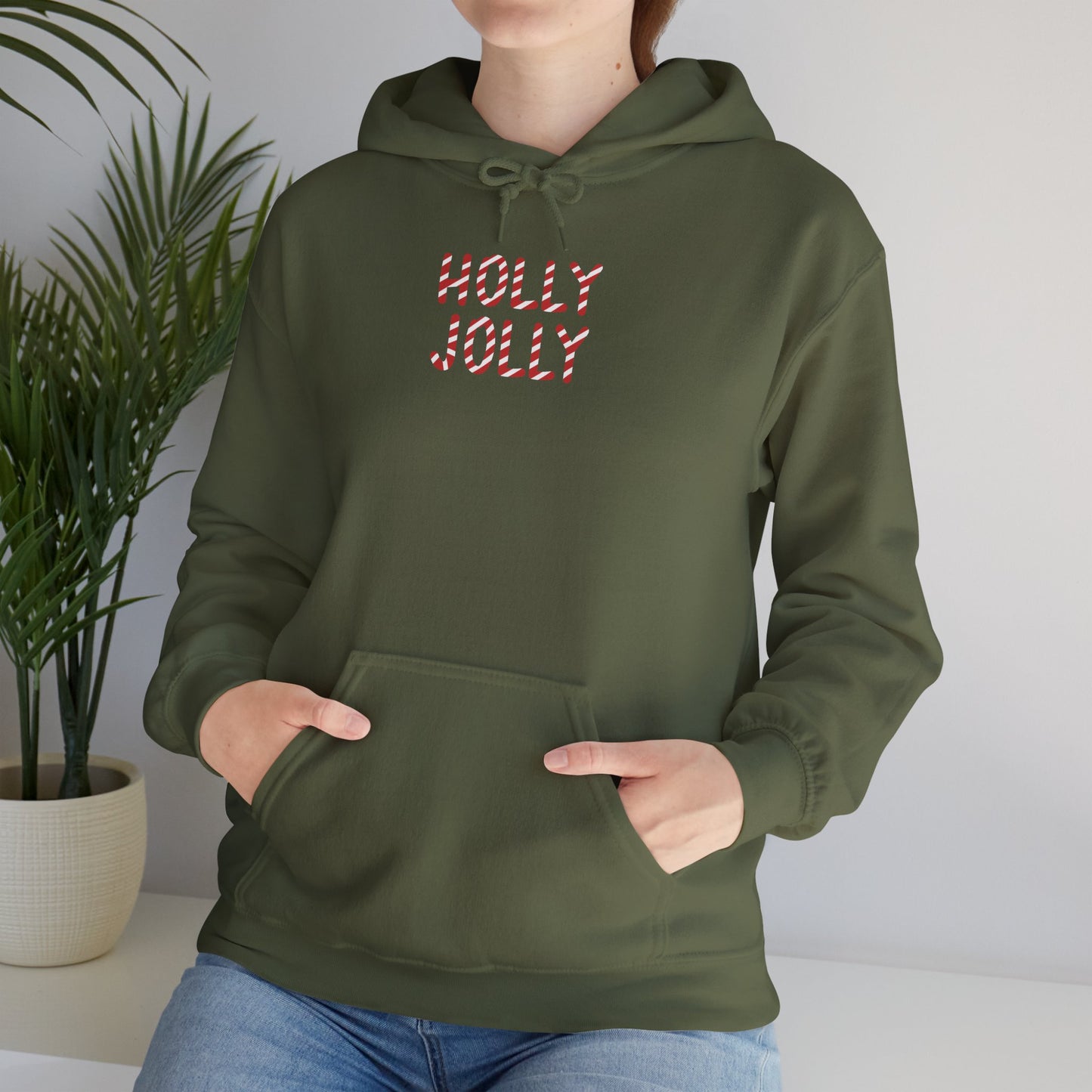 Holly Jolly Candy Cane Unisex Hoodie