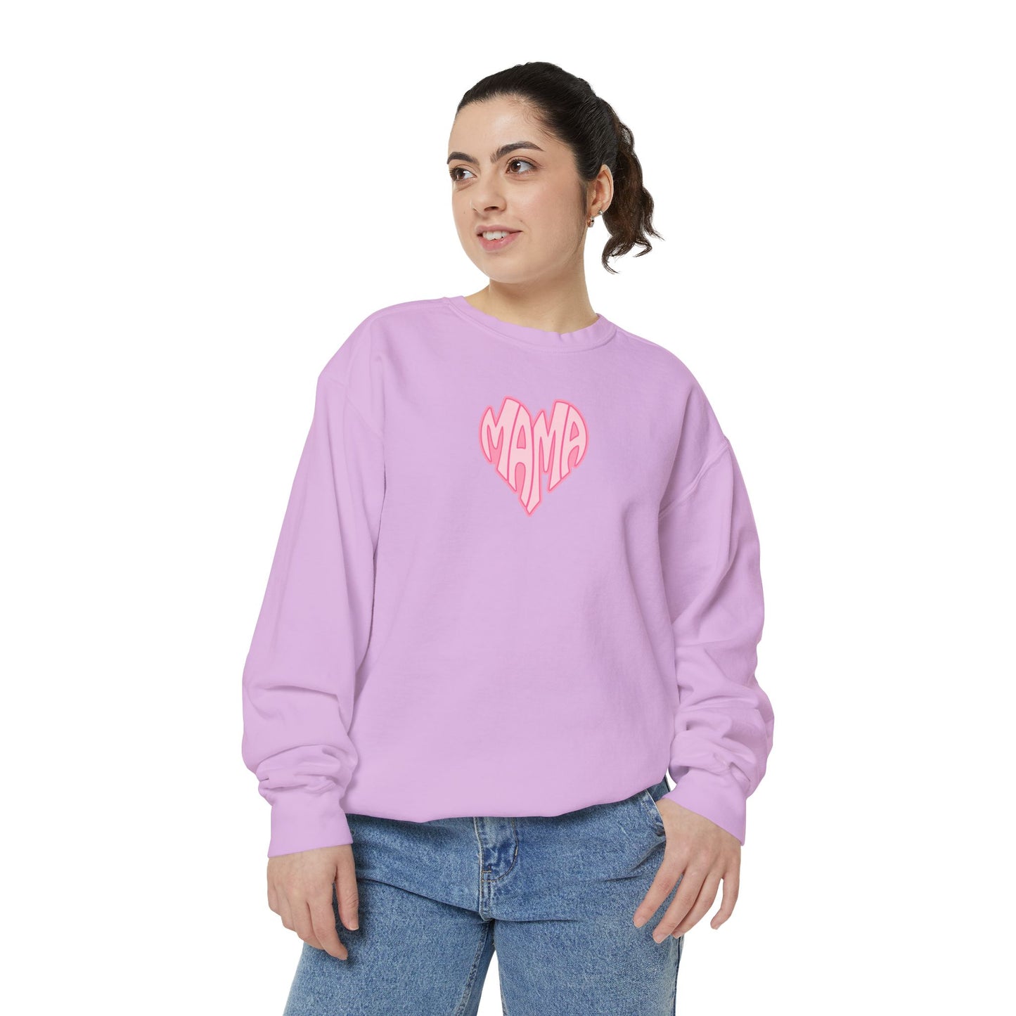 Mama Heart Comfort Colors Sweatshirt