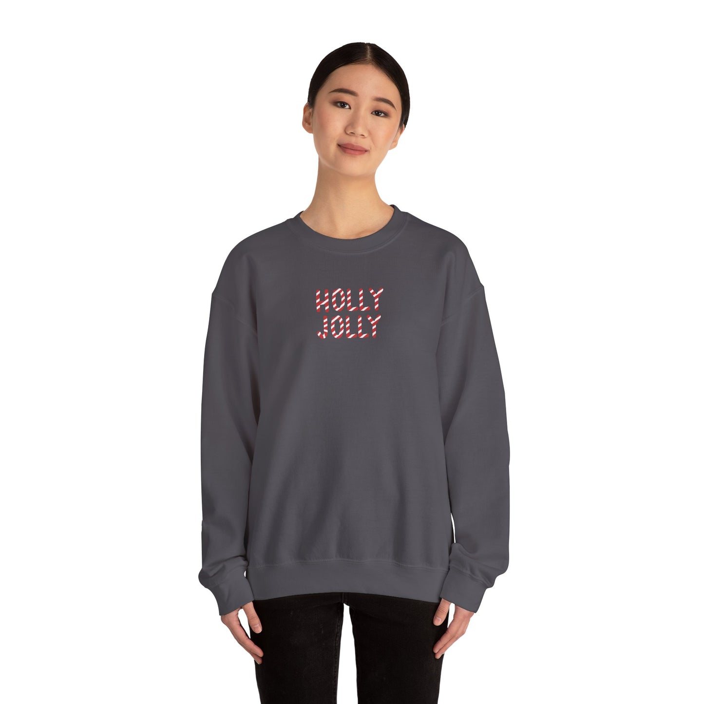 Holly Jolly Candy Cane Unisex Crewneck