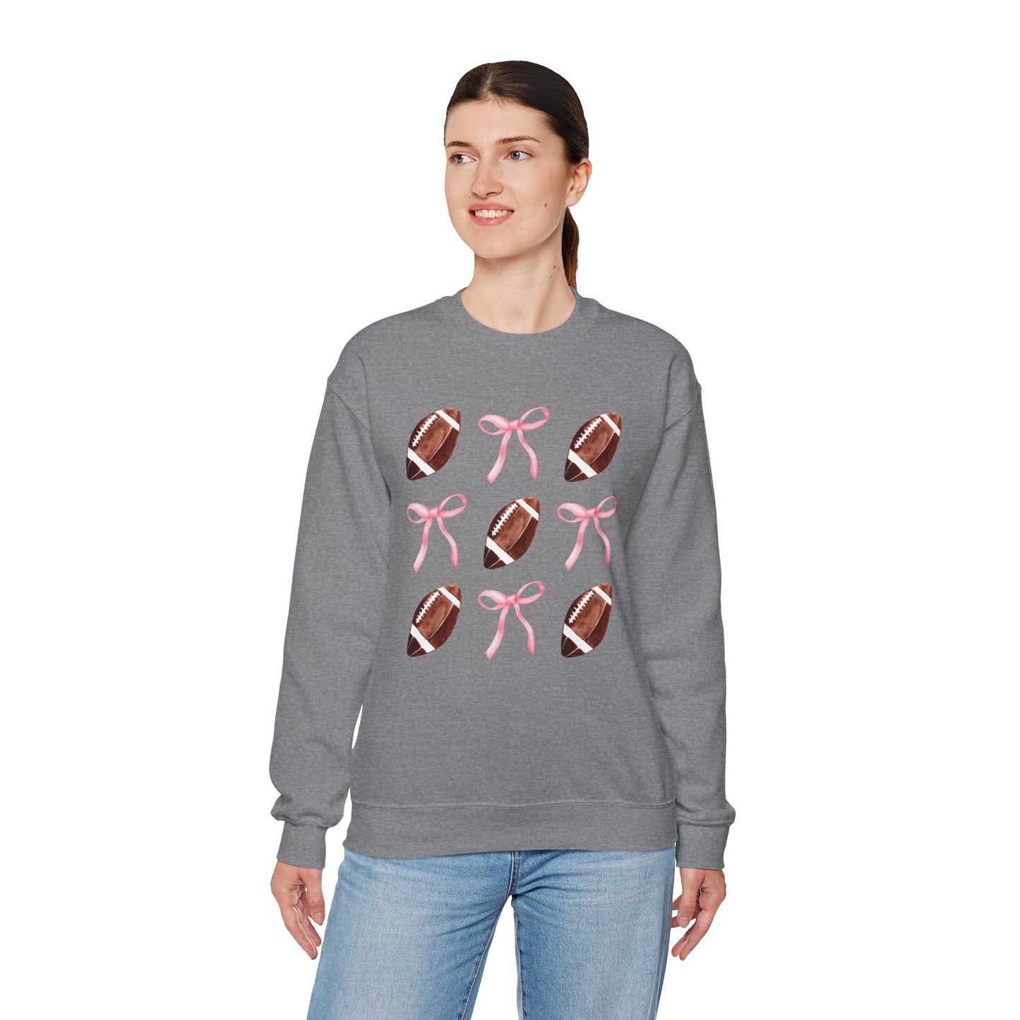 Football Bows Unisex Crewneck