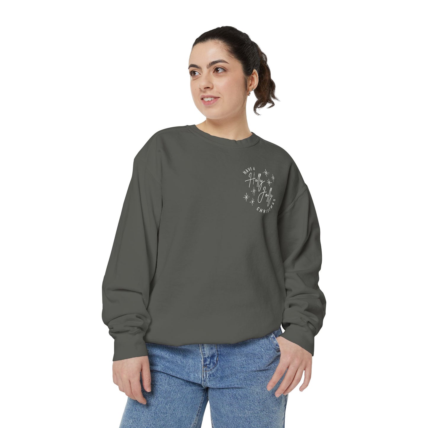 Holly Jolly Christmas Comfort Colors Sweatshirt