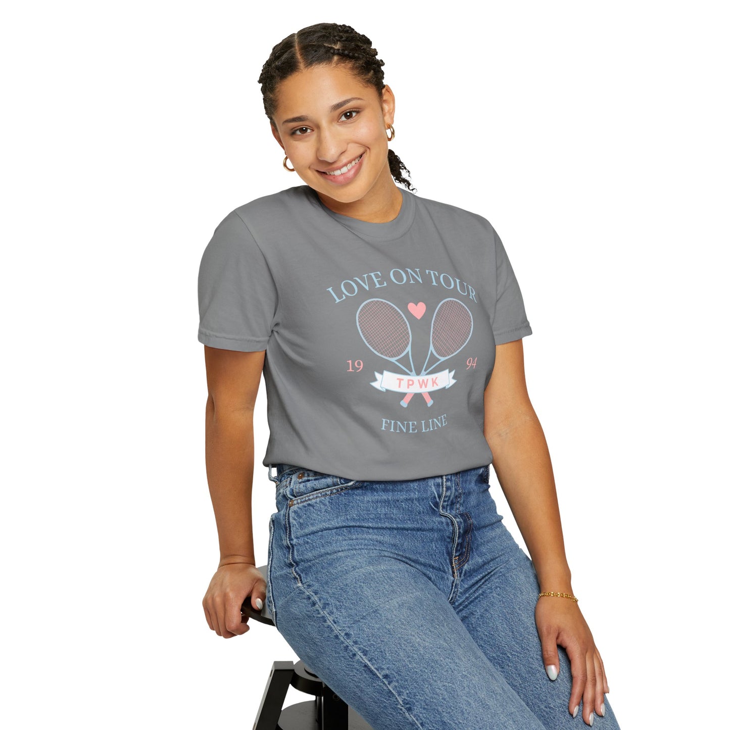 Love On Tour Tennis Club Comfort Colors Tee