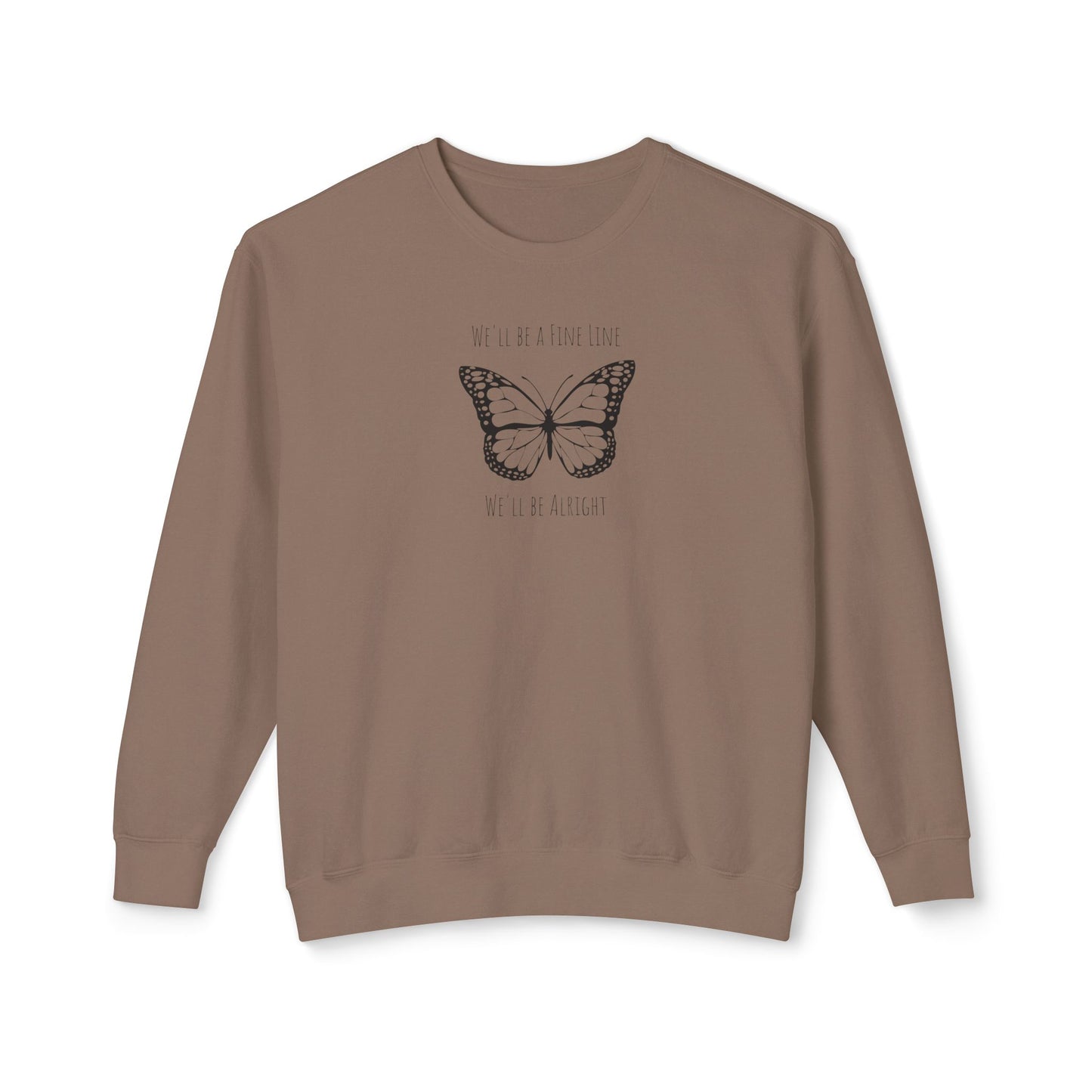 Fine Line Butterfly Comfort Colors Sweatshirt