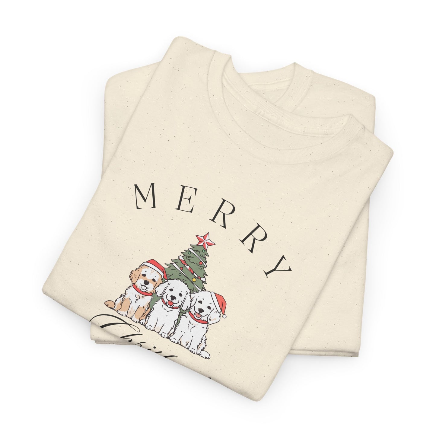 Merry Christmas Puppies Unisex Tee