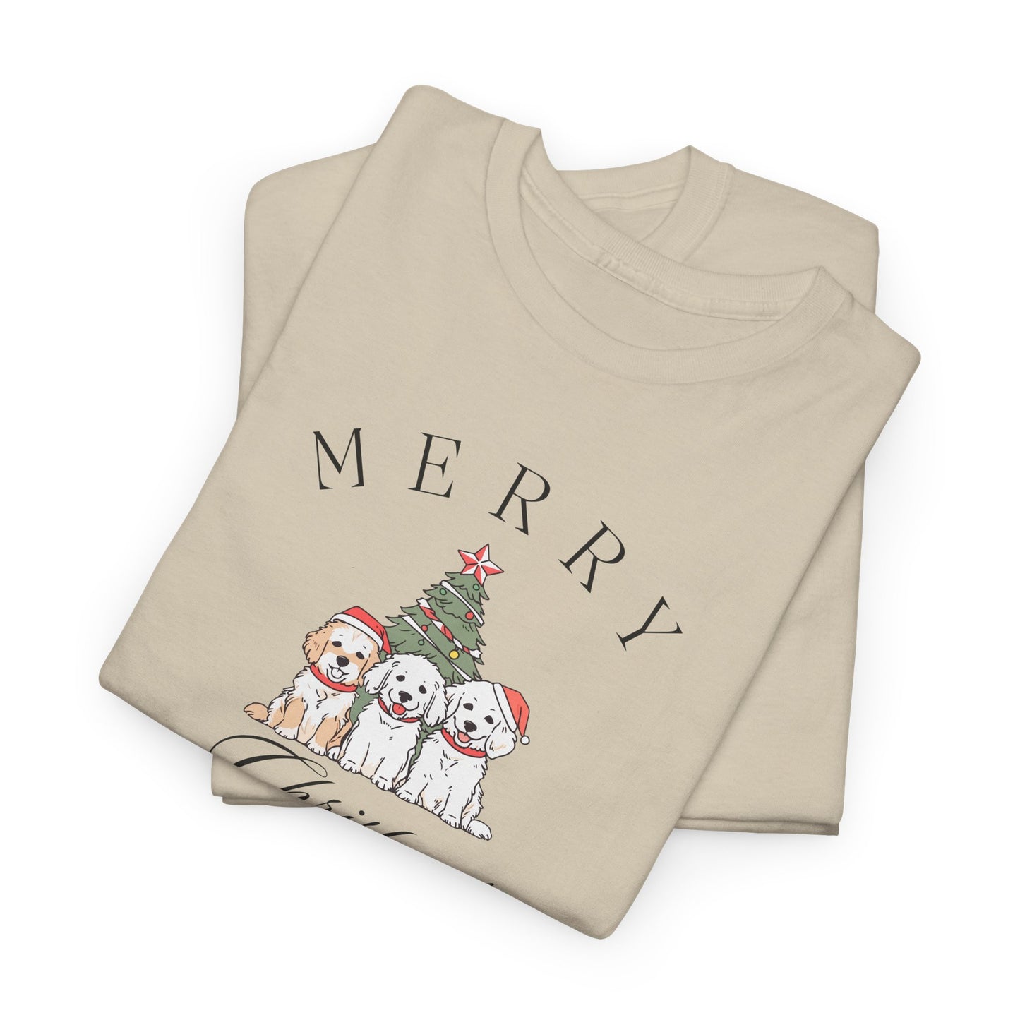 Merry Christmas Puppies Unisex Tee