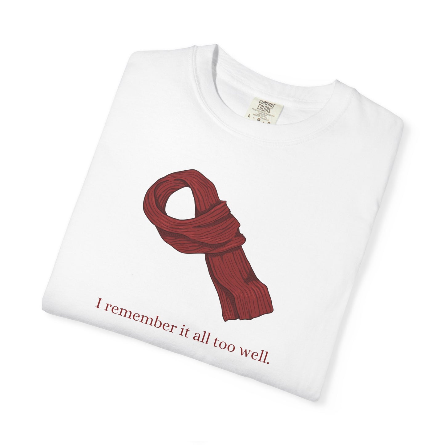 Red Scarf Comfort Colors Tee