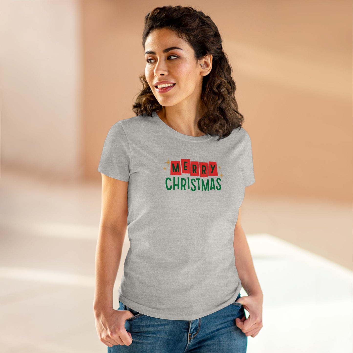 Retro Merry Christmas Baby Tee