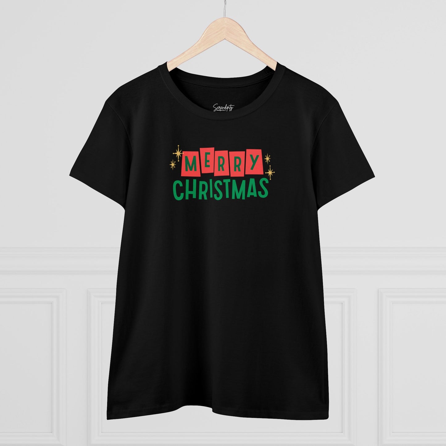 Retro Merry Christmas Baby Tee