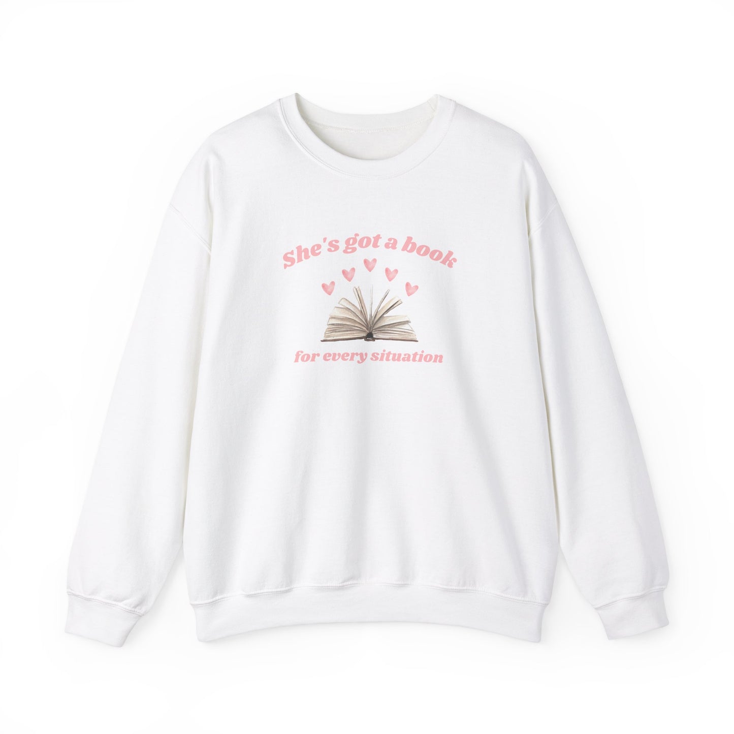 She's Got a Book for Every Situation Unisex Crewneck