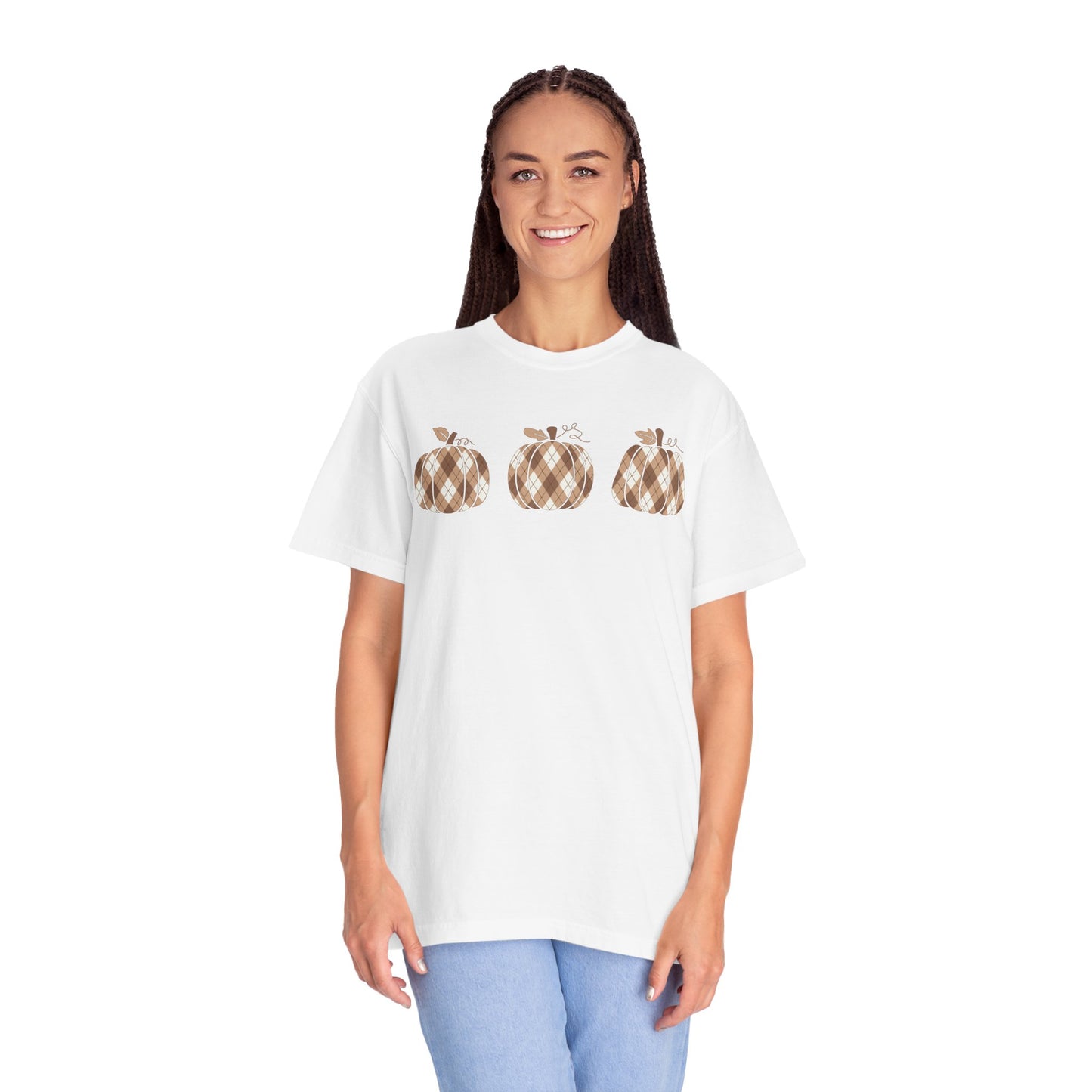 Plaid Pumpkins Comfort Colors Tee