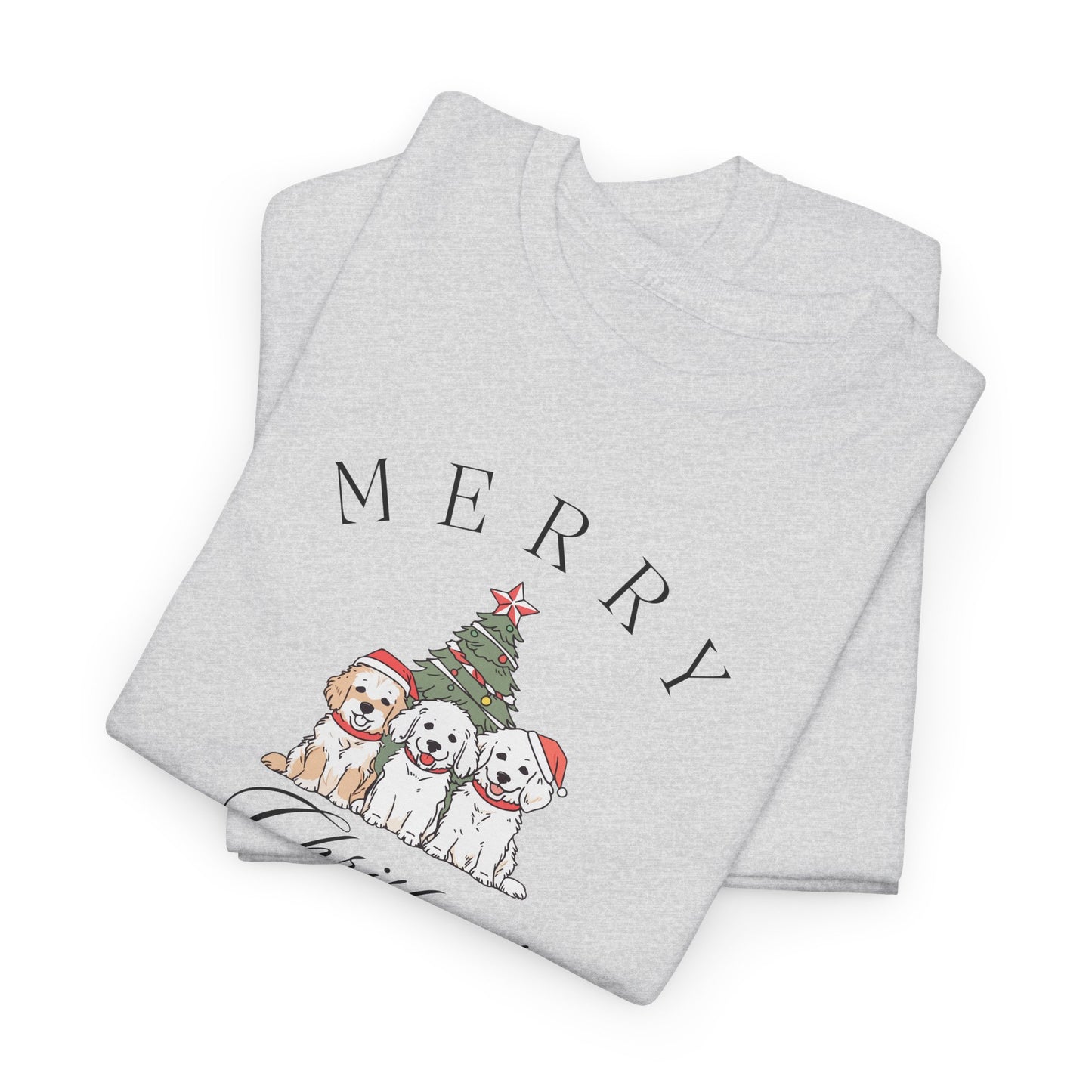 Merry Christmas Puppies Unisex Tee