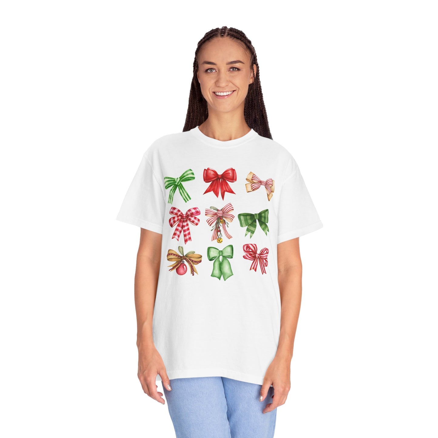 Christmas Bows Comfort Colors Tee